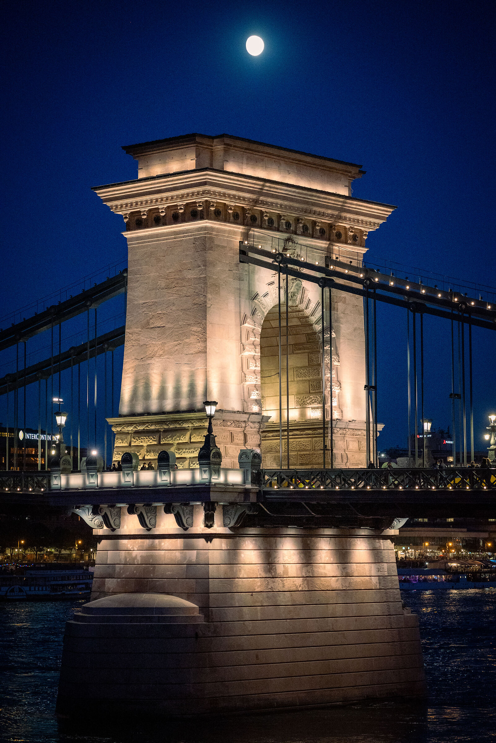 Chain Bridge in the Moonlight