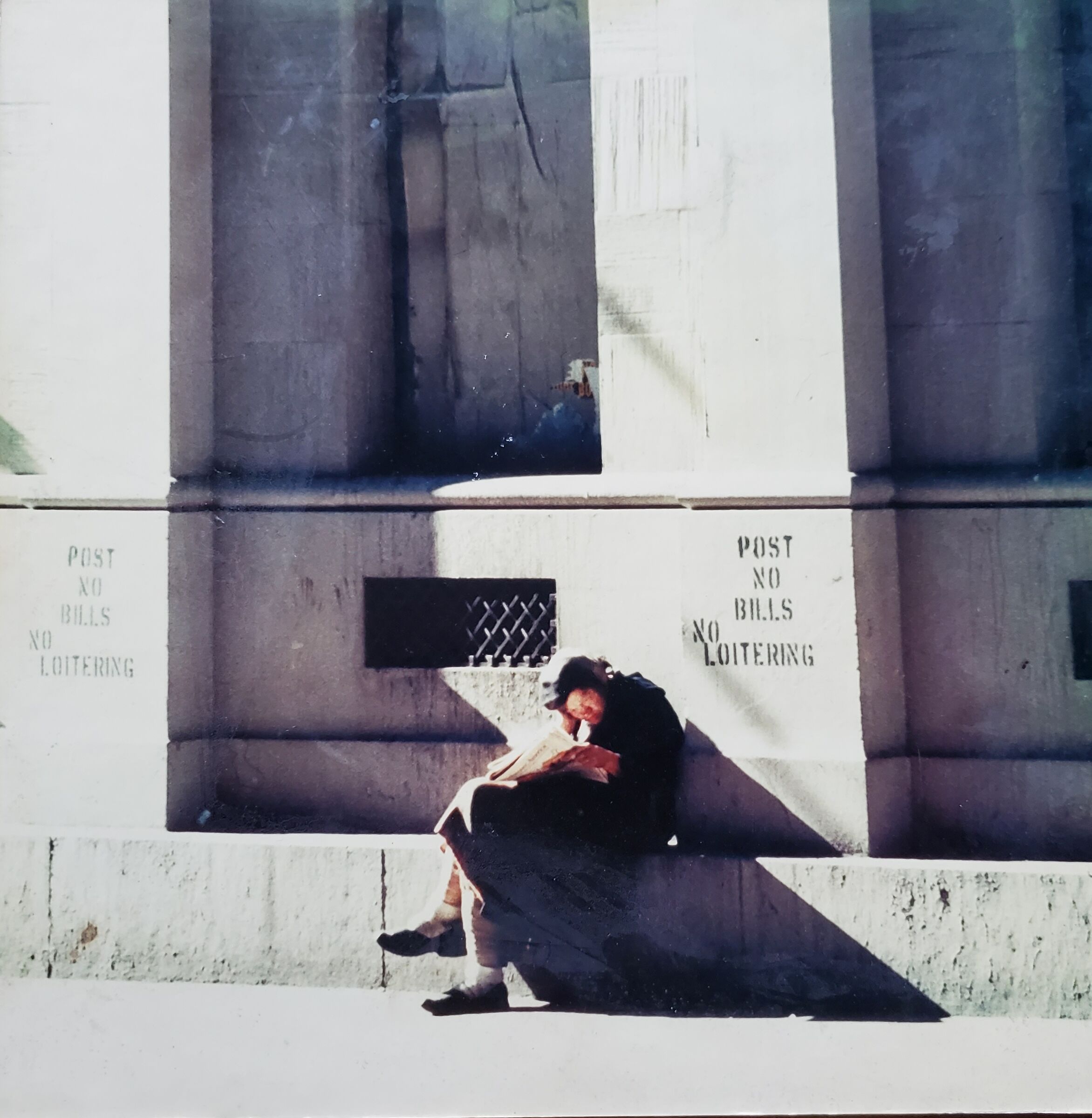 New York City Old Woman Reading 1971