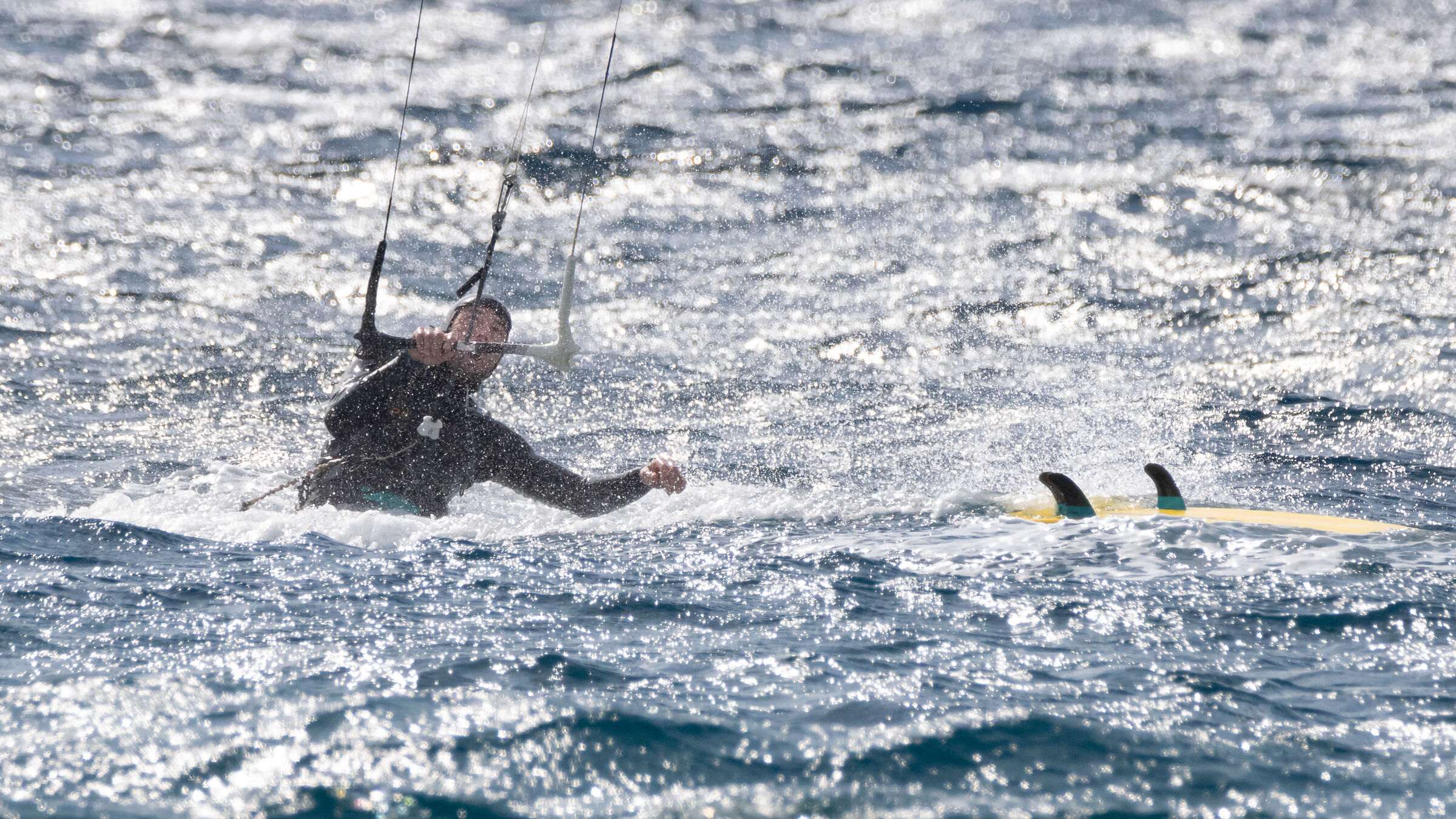 Skiing on the sea