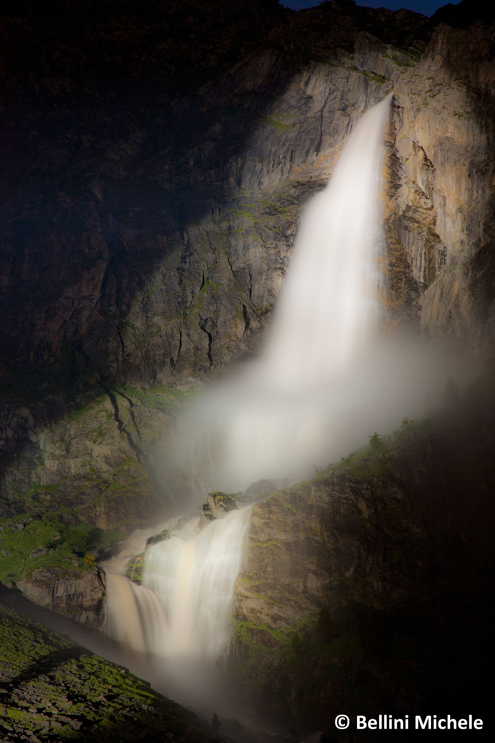 Serio Falls at night 20.07.2013