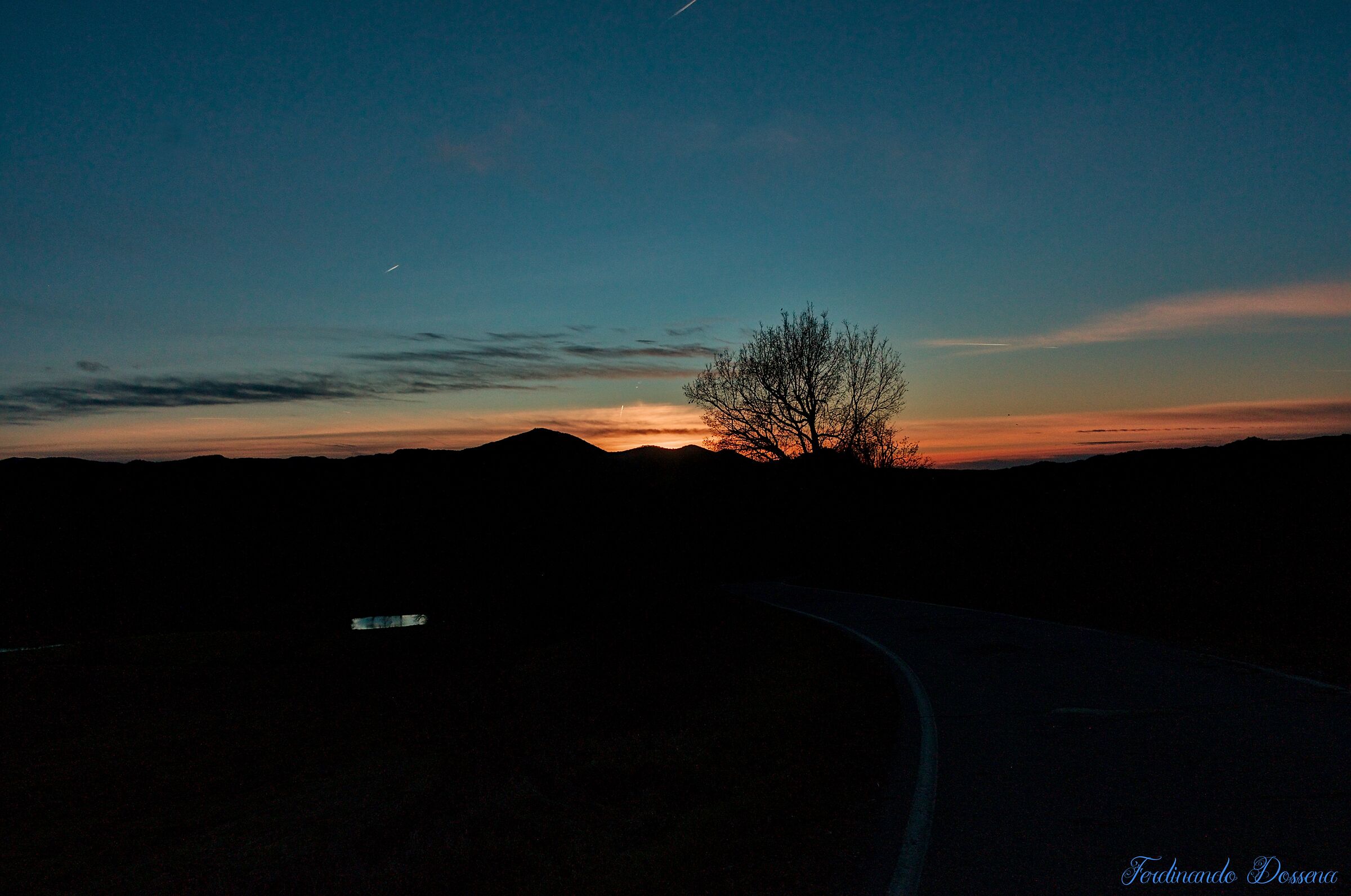 La strada verso il tramonto