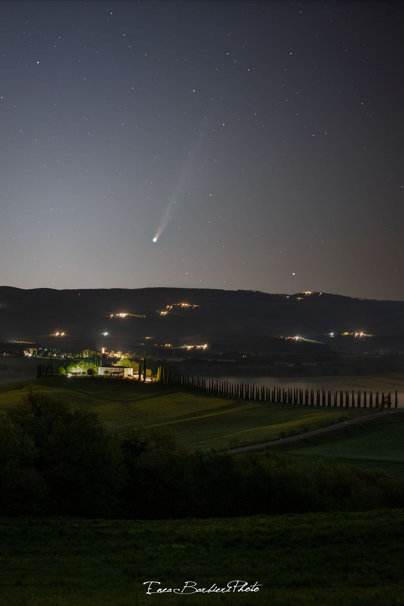 Comet C/2025 R3 (PANSTARRS) in Val D'Orcia