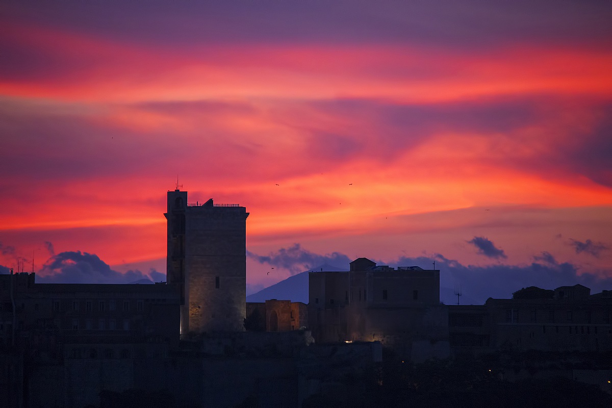 The sky over Cagliari