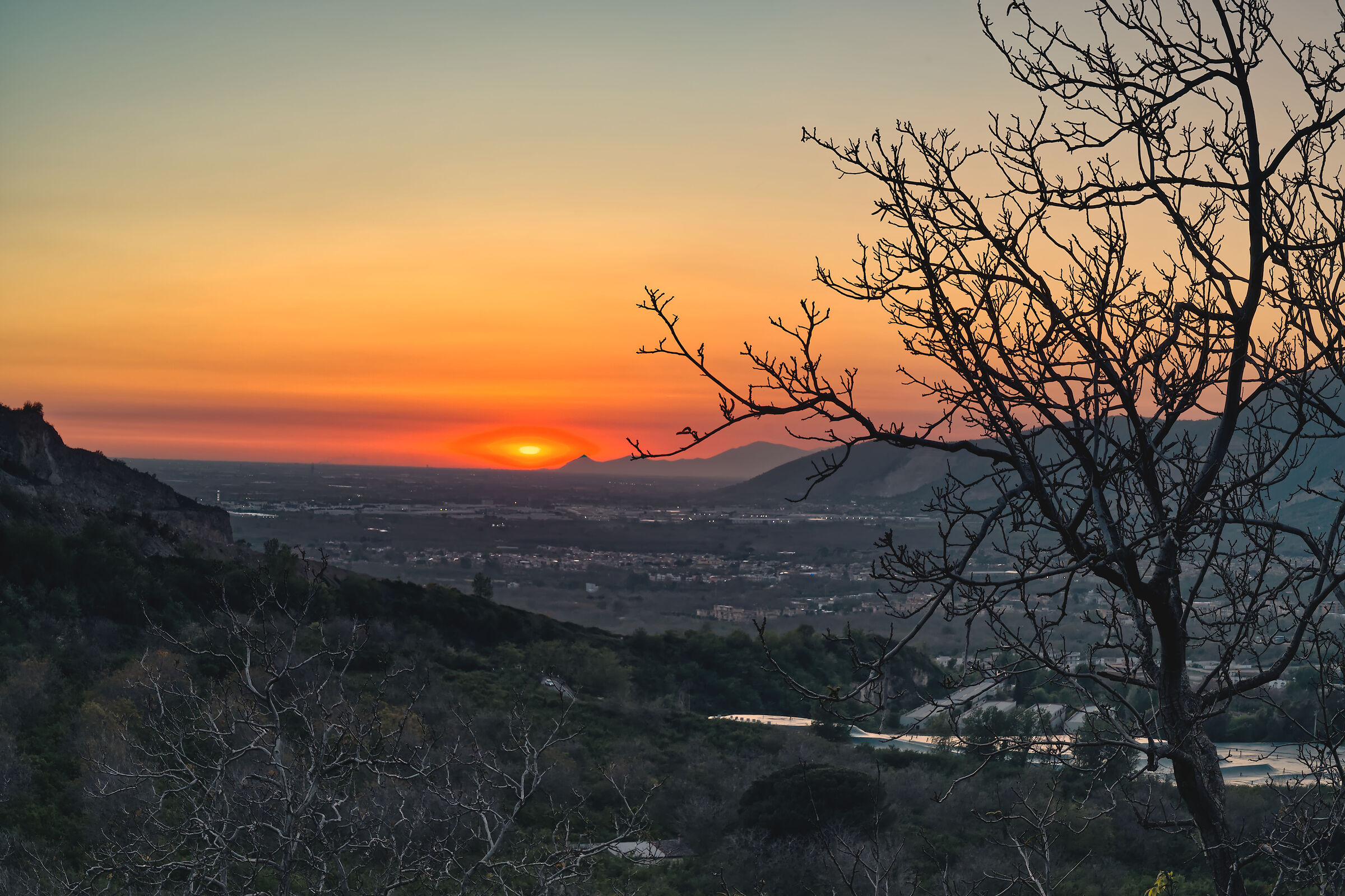 Sunset at the end of April