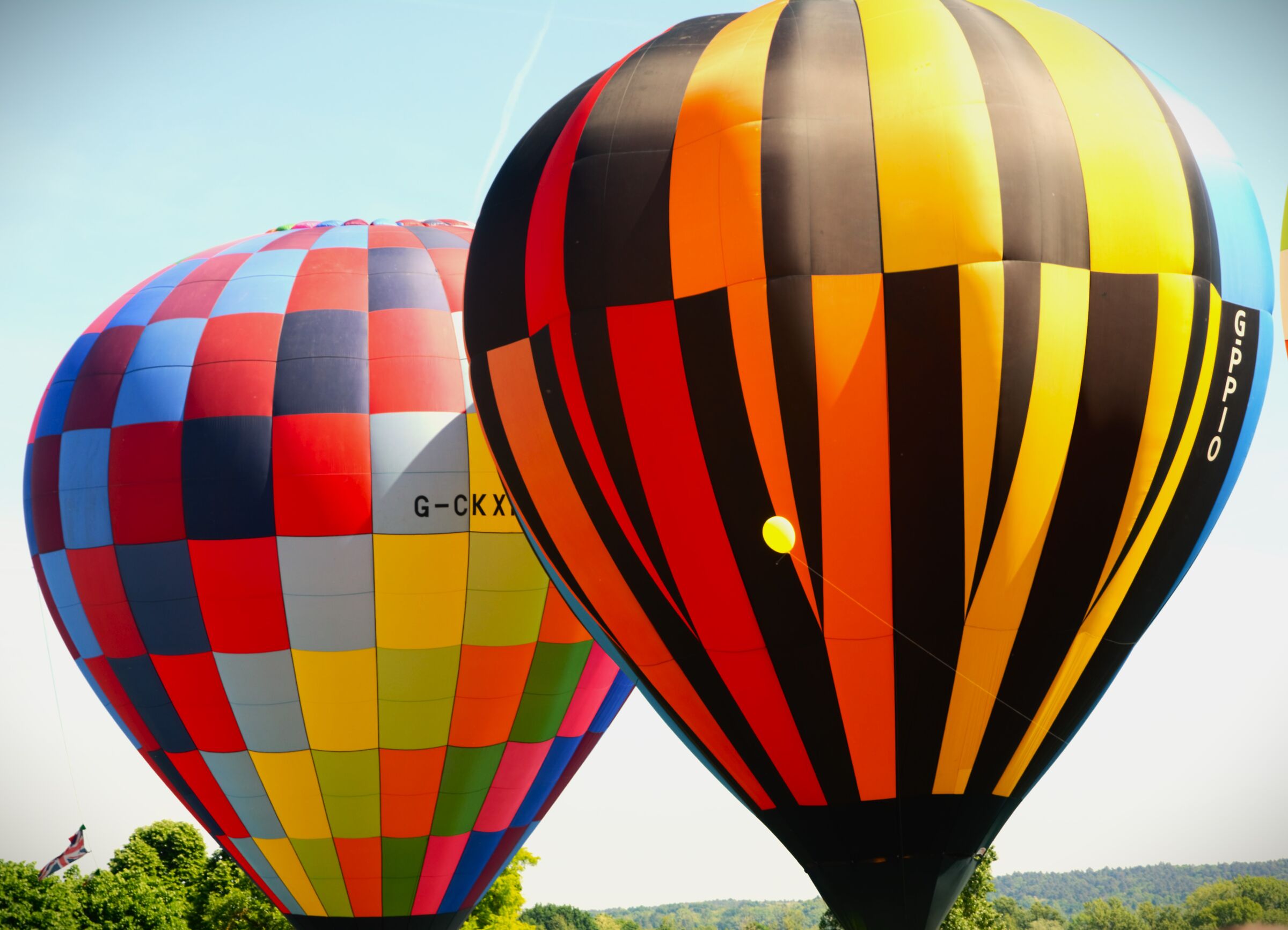 hot air balloons in Angera Lake Maggiore