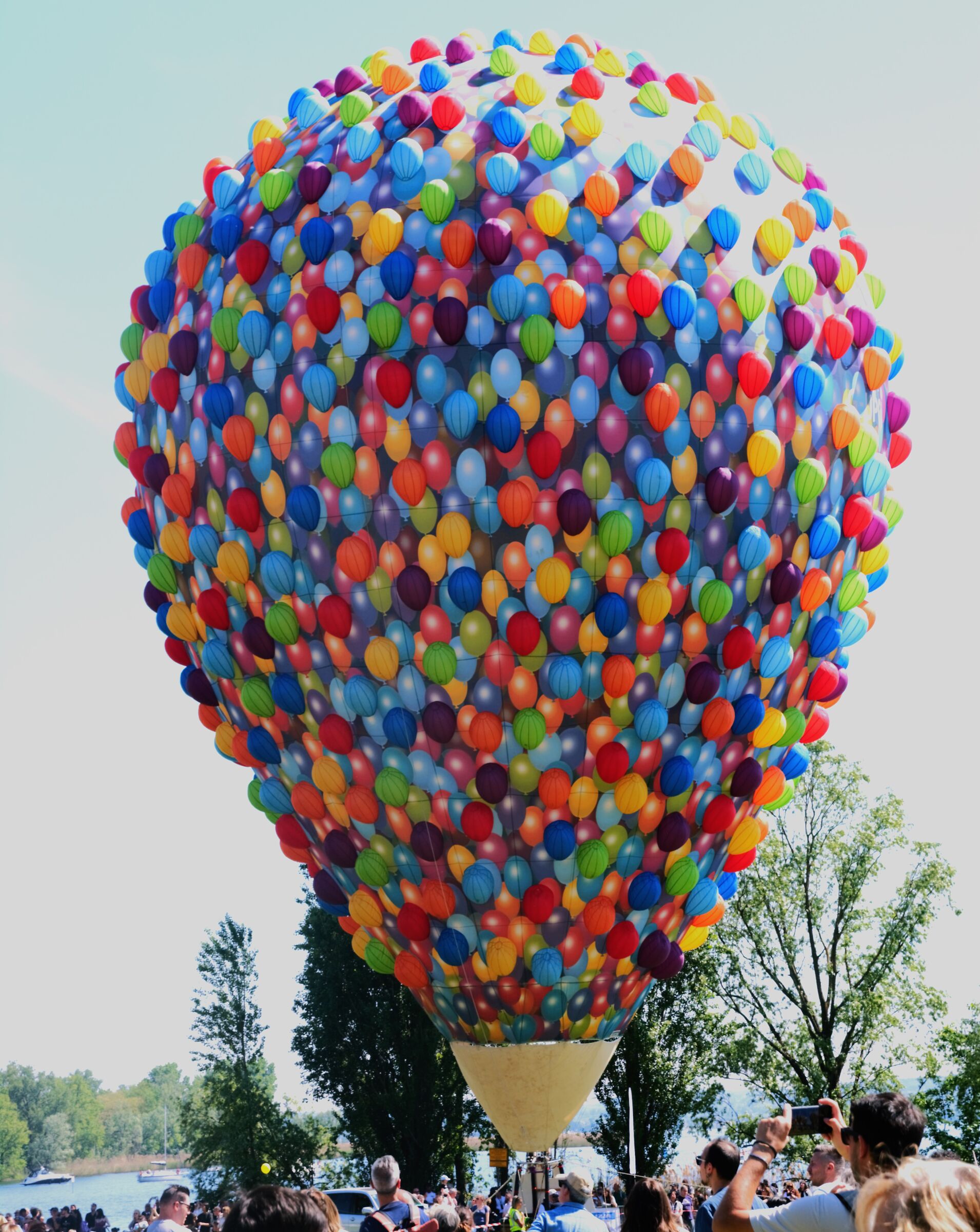 hot air balloons in Angera Lake Maggiore