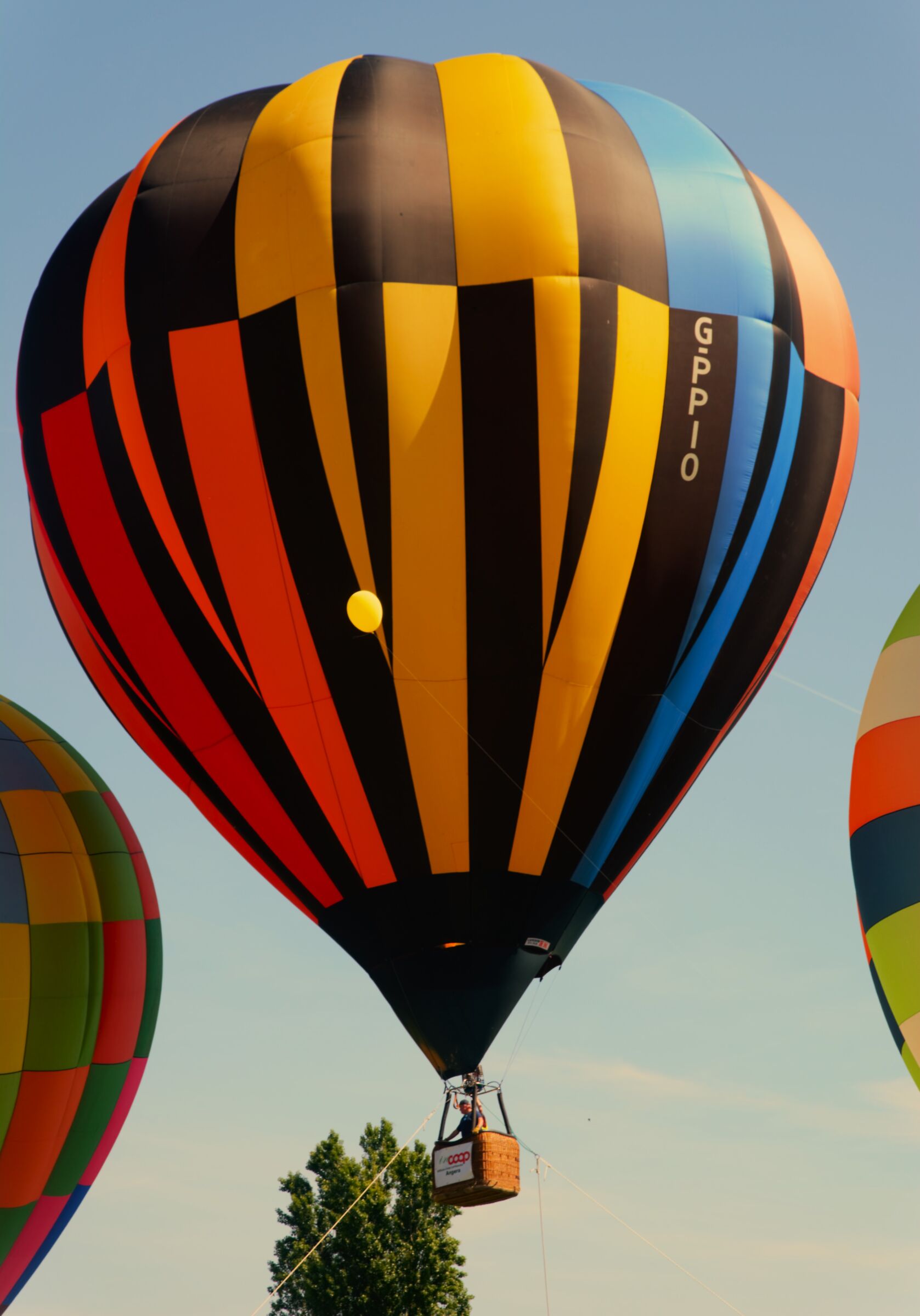 hot air balloons in Angera Lake Maggiore