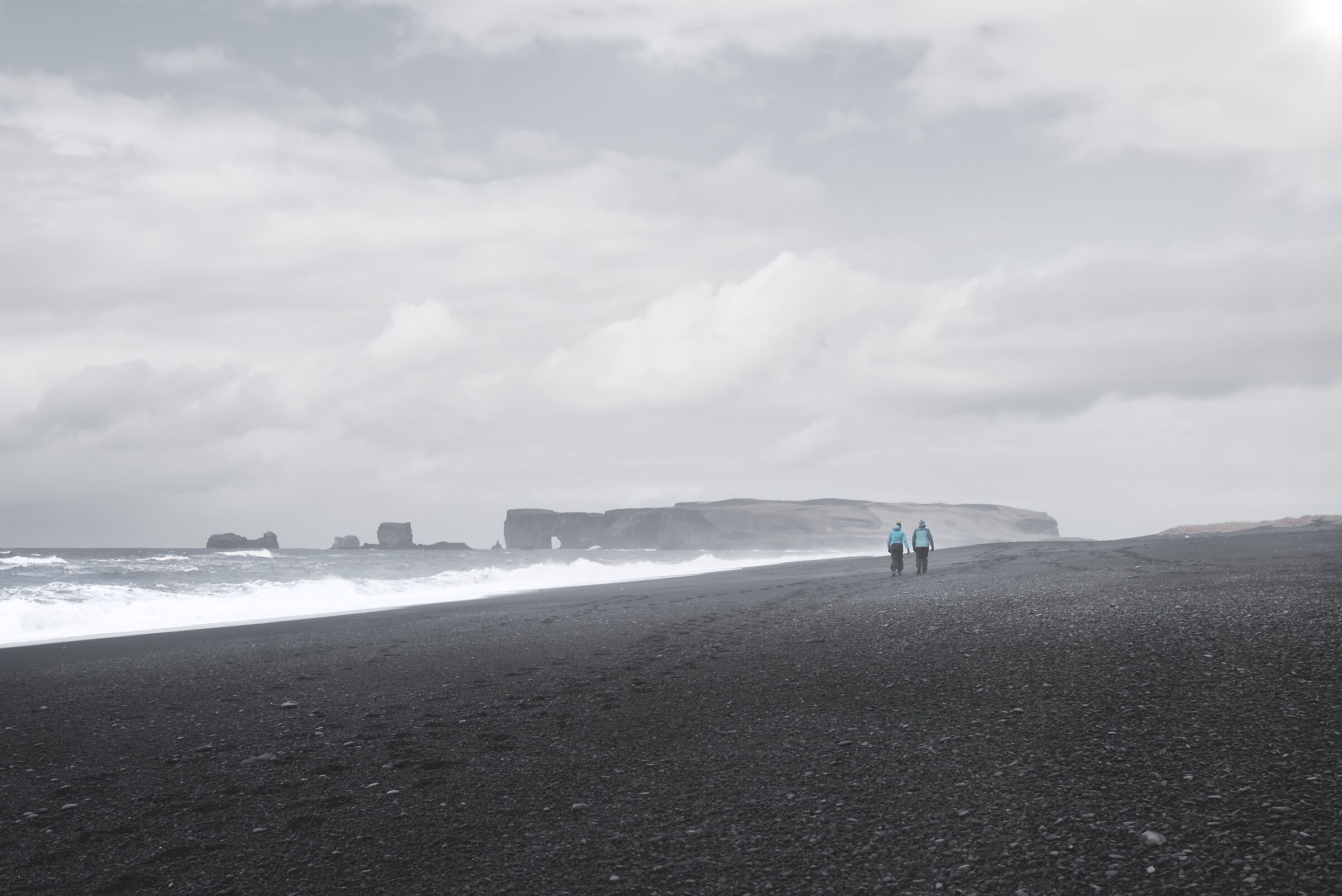 Walking on the sand