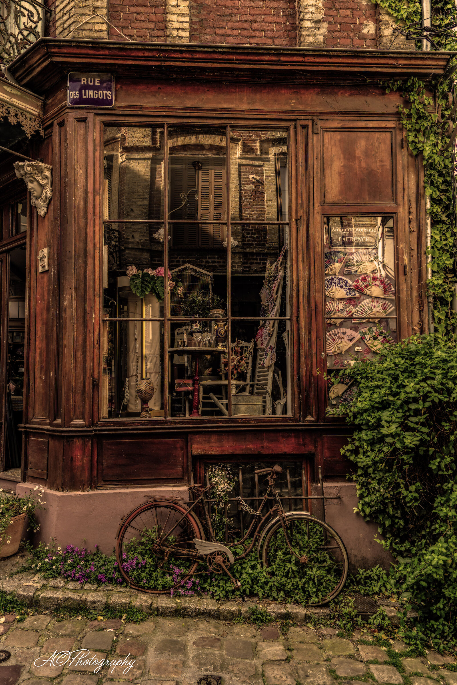 vetrina vintage ad Honfleur (Normandia)