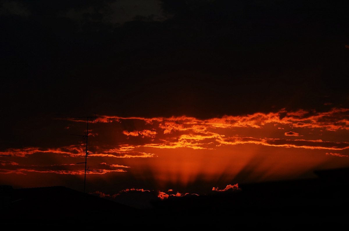 You look out on the roof and ...