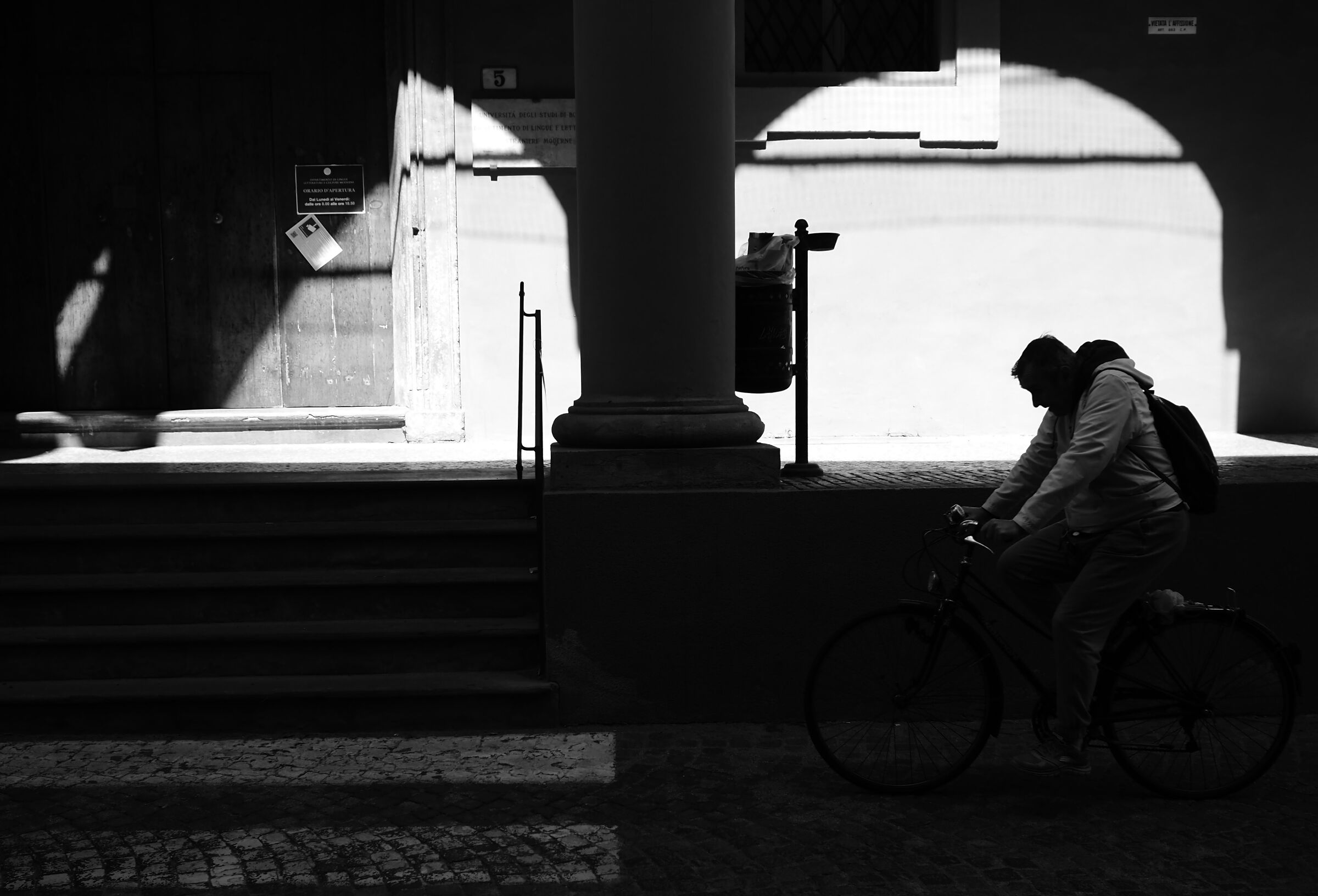 Ciclista affaticato