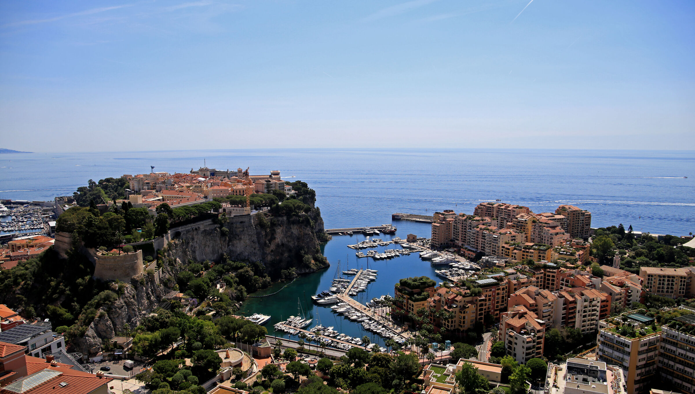 The Rock of Monaco and Fontvieille vidal Exotic Garden