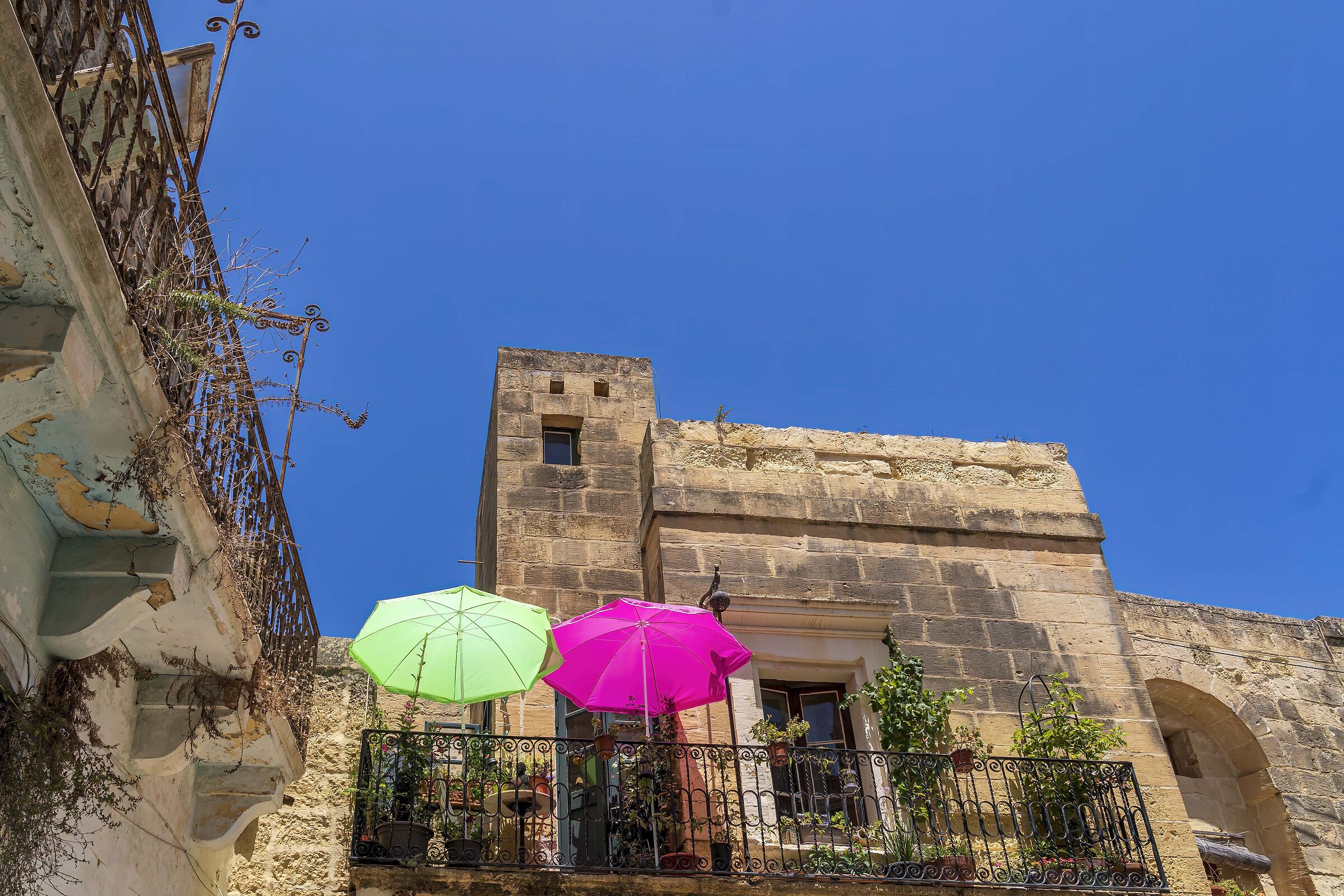 Island of Gozo The two umbrellas