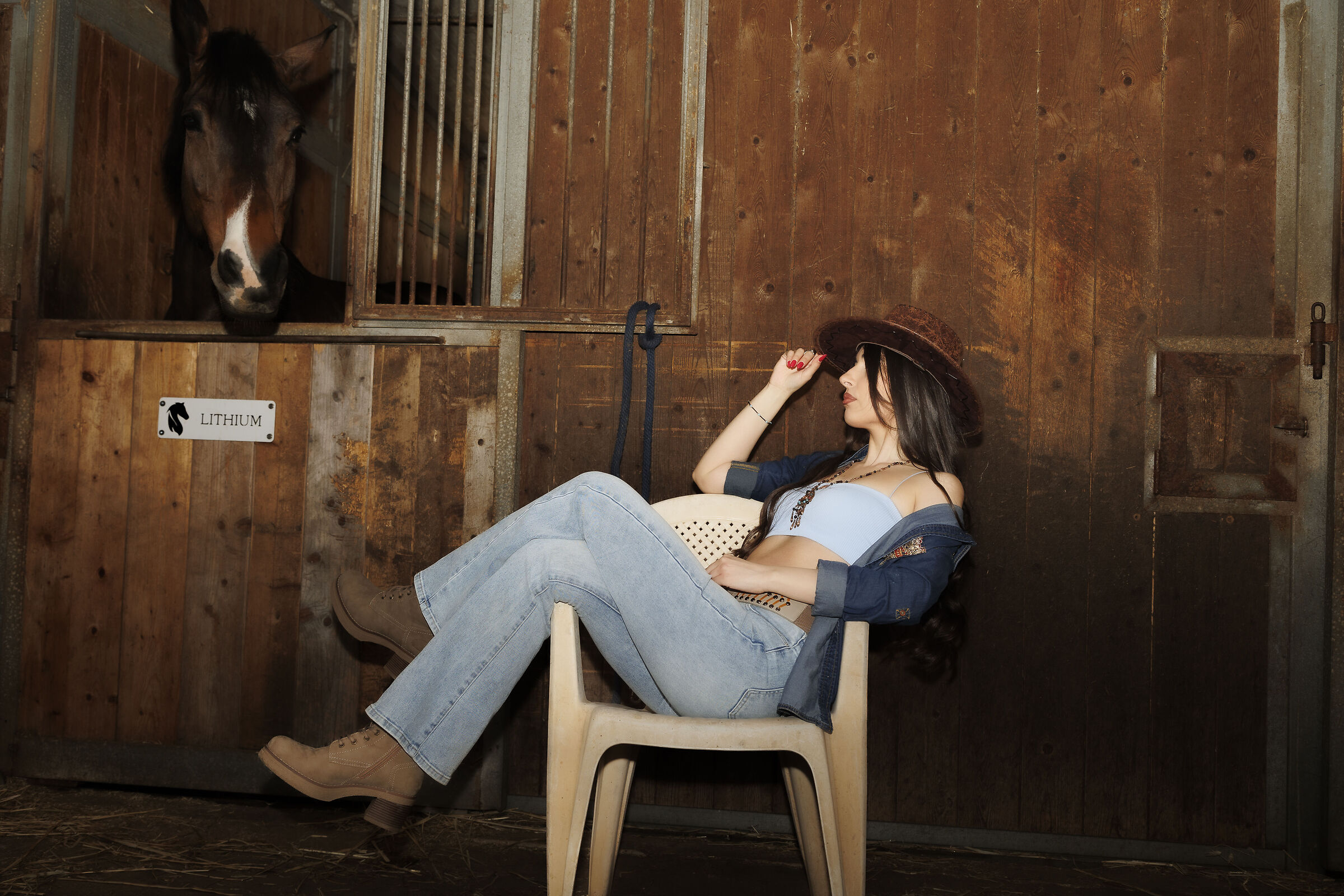 Nataslia at the riding school