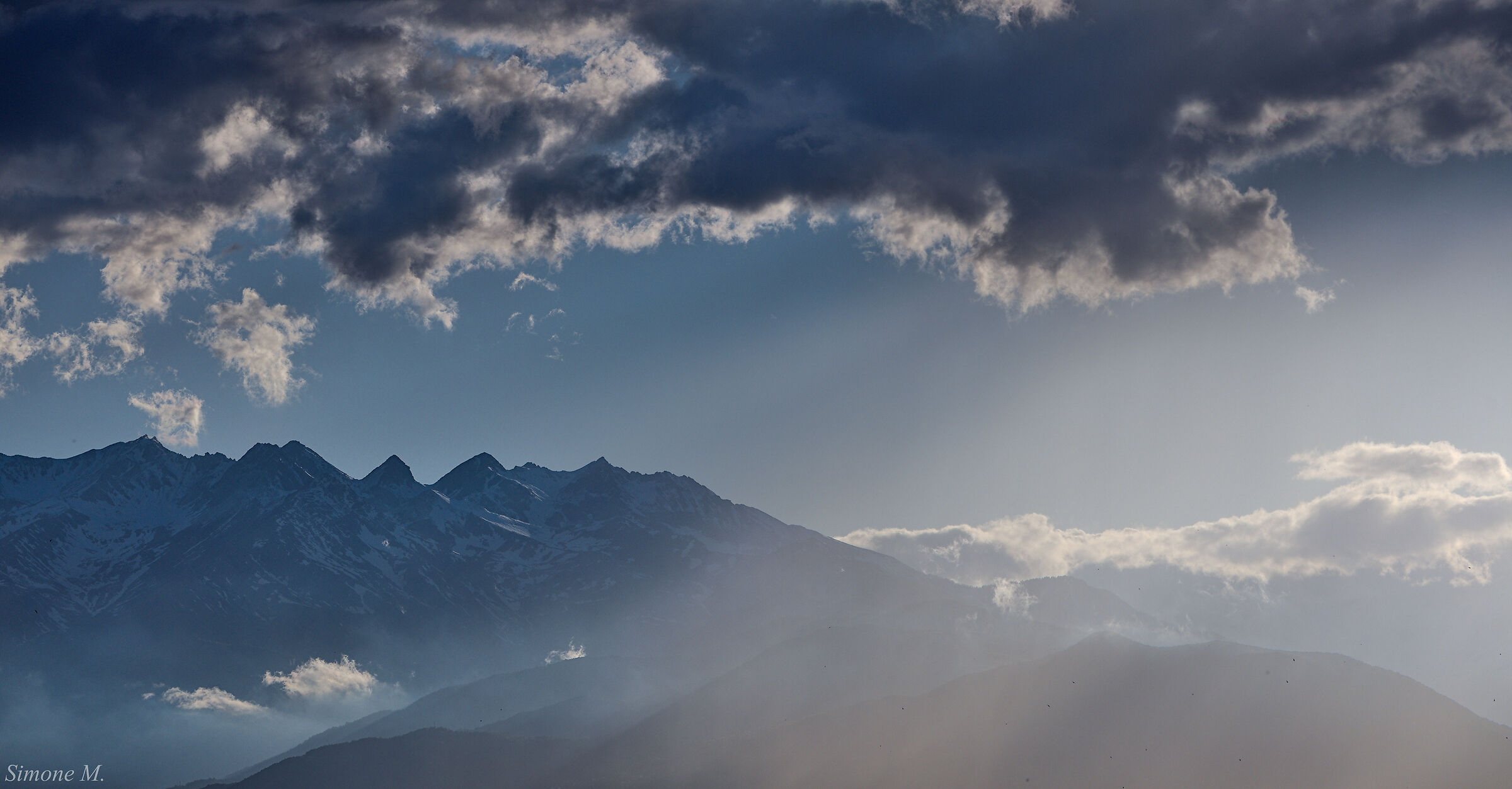 Dusk on the Alpine front