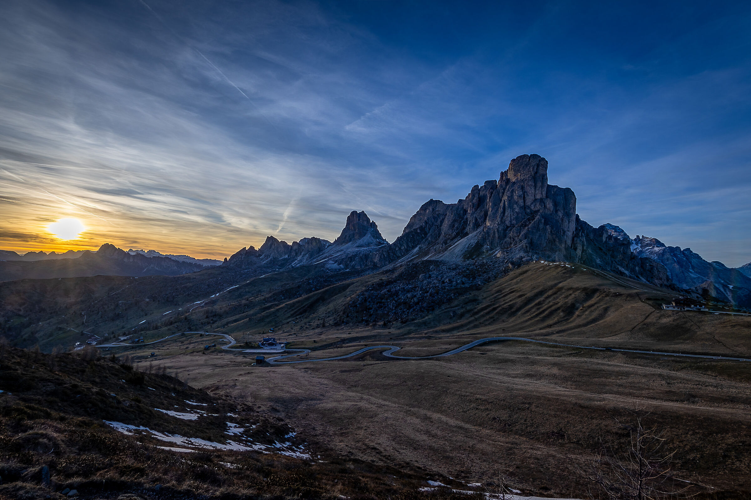 Sunset at Giau Pass