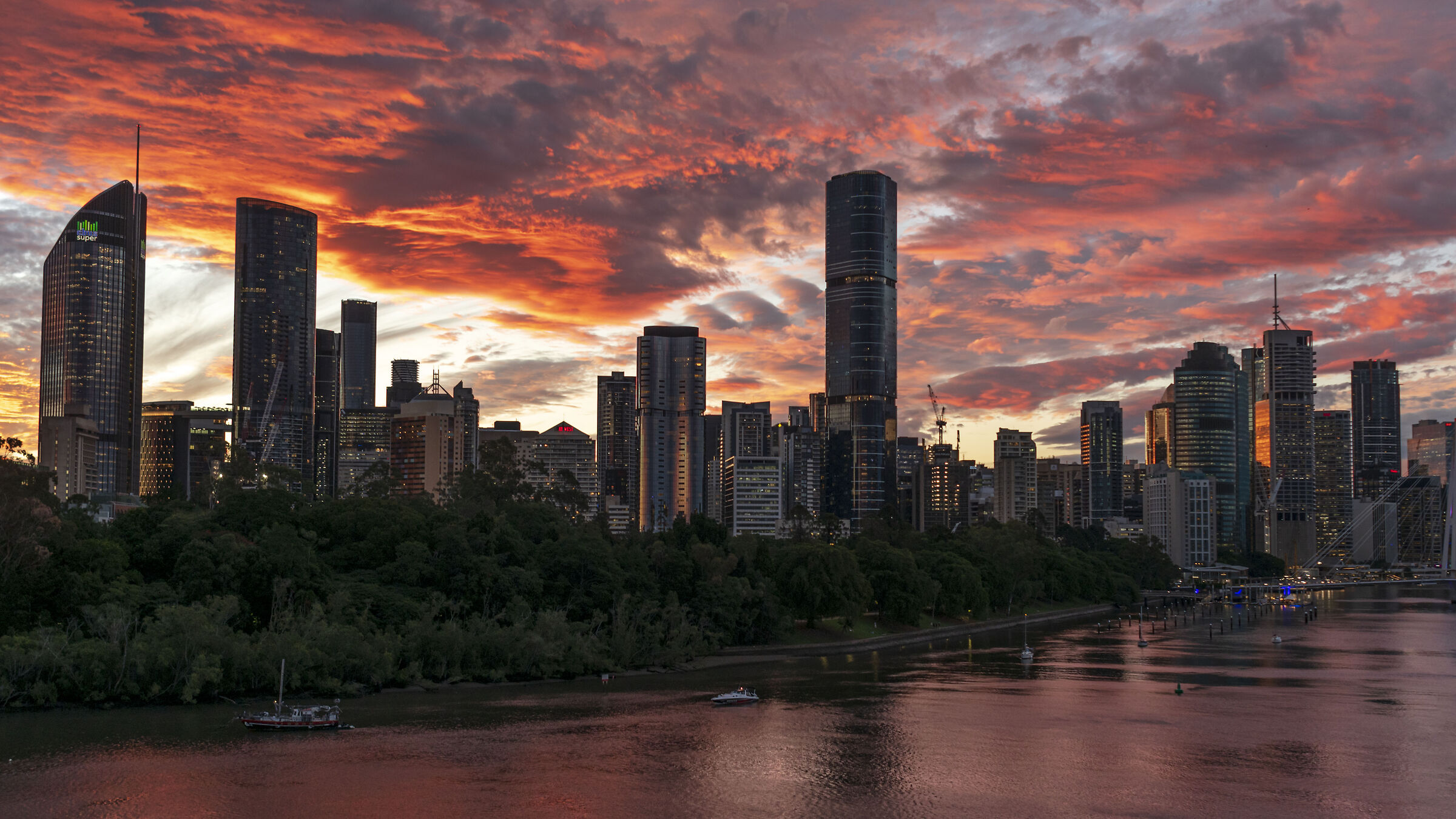 Brisbane city sunset