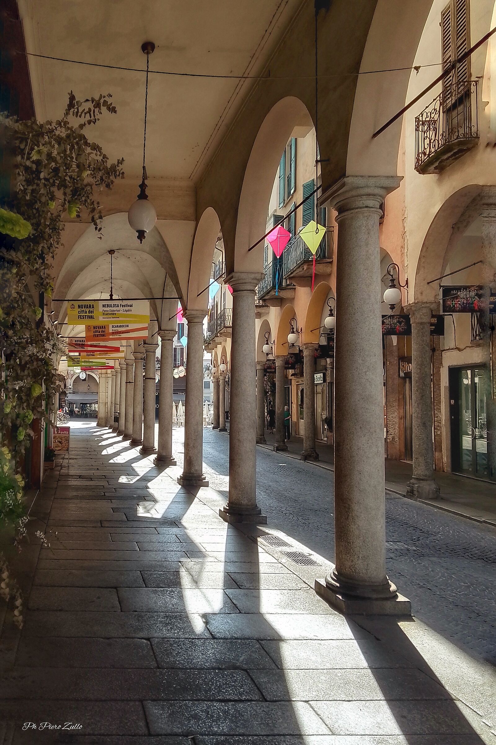 Along the arcades