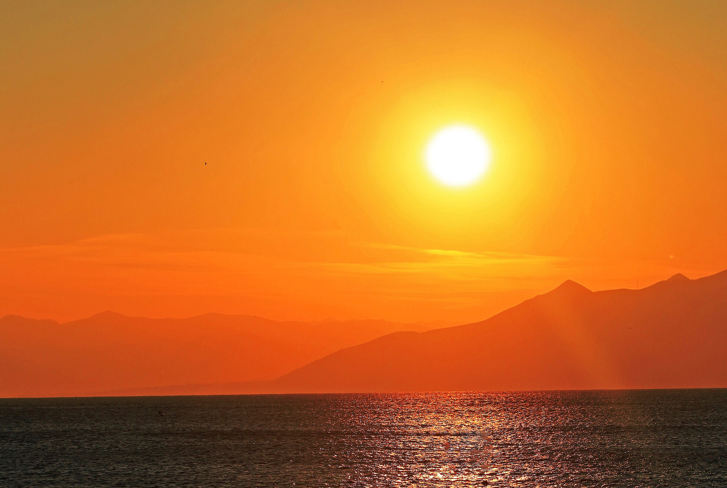 Tramonto estivo in Liguria