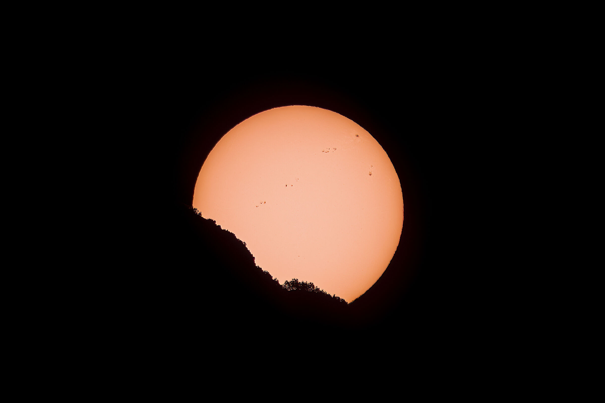 The sun rises