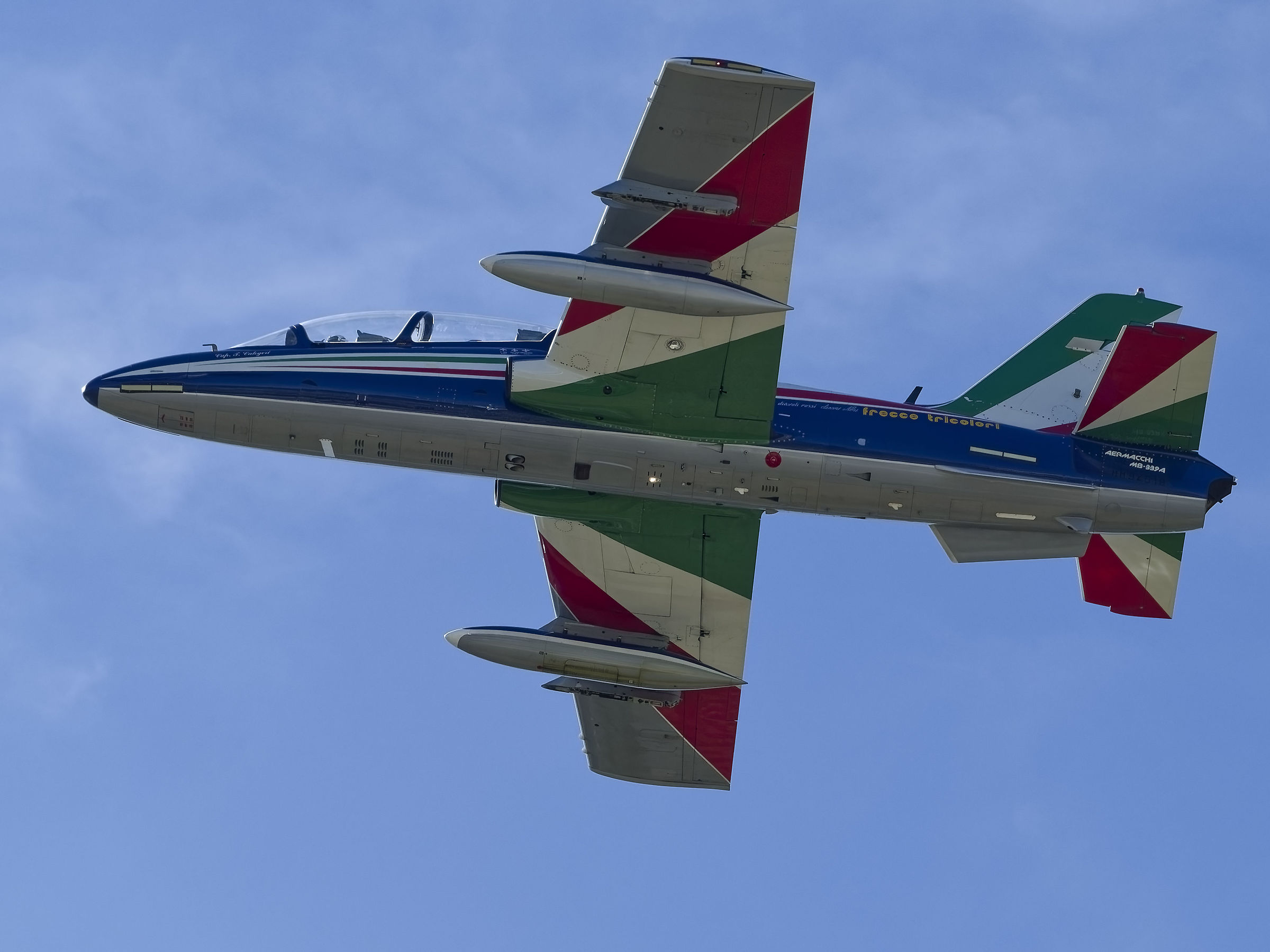 Frecce Tricolori in fase di decollo