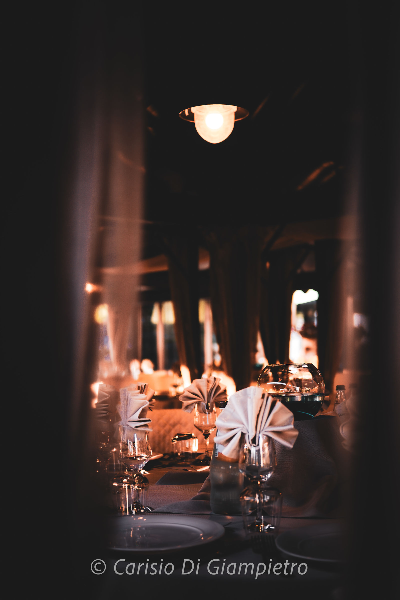 Through the curtains