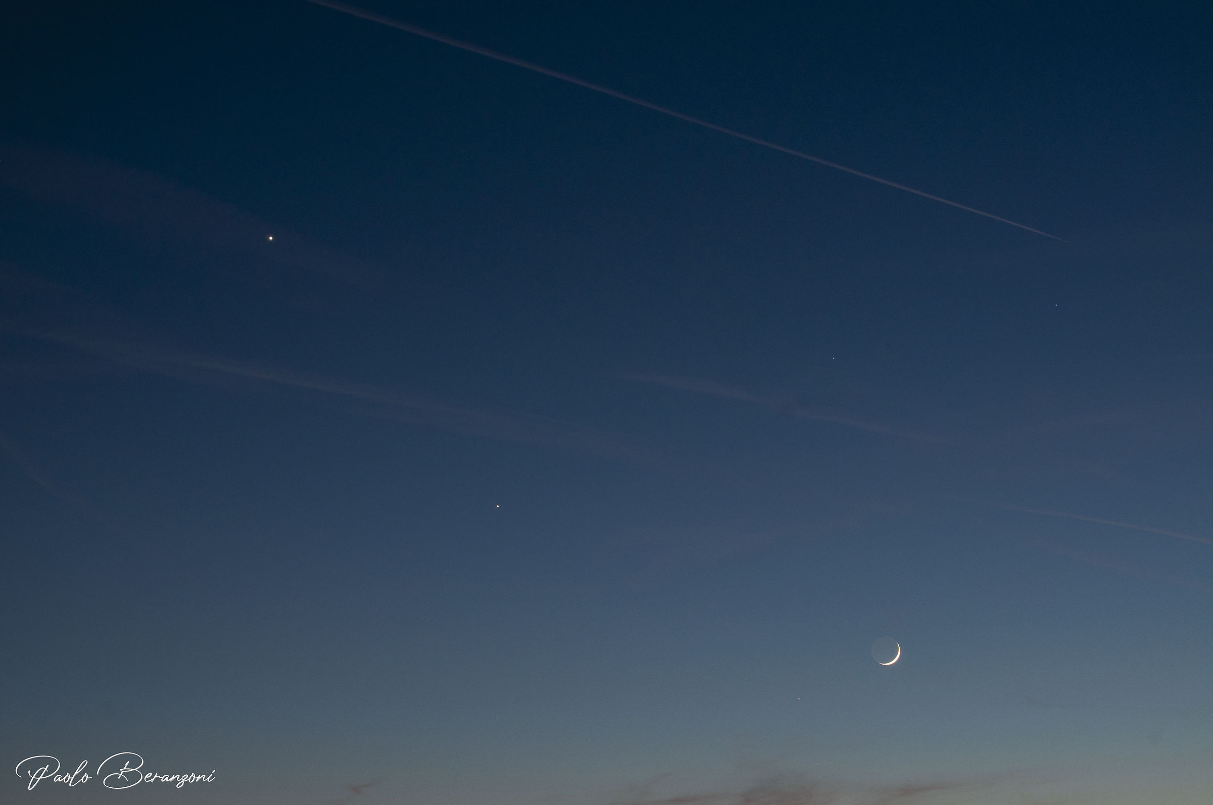Venus-Jupiter-Mercury-Moon conjunction on June 16