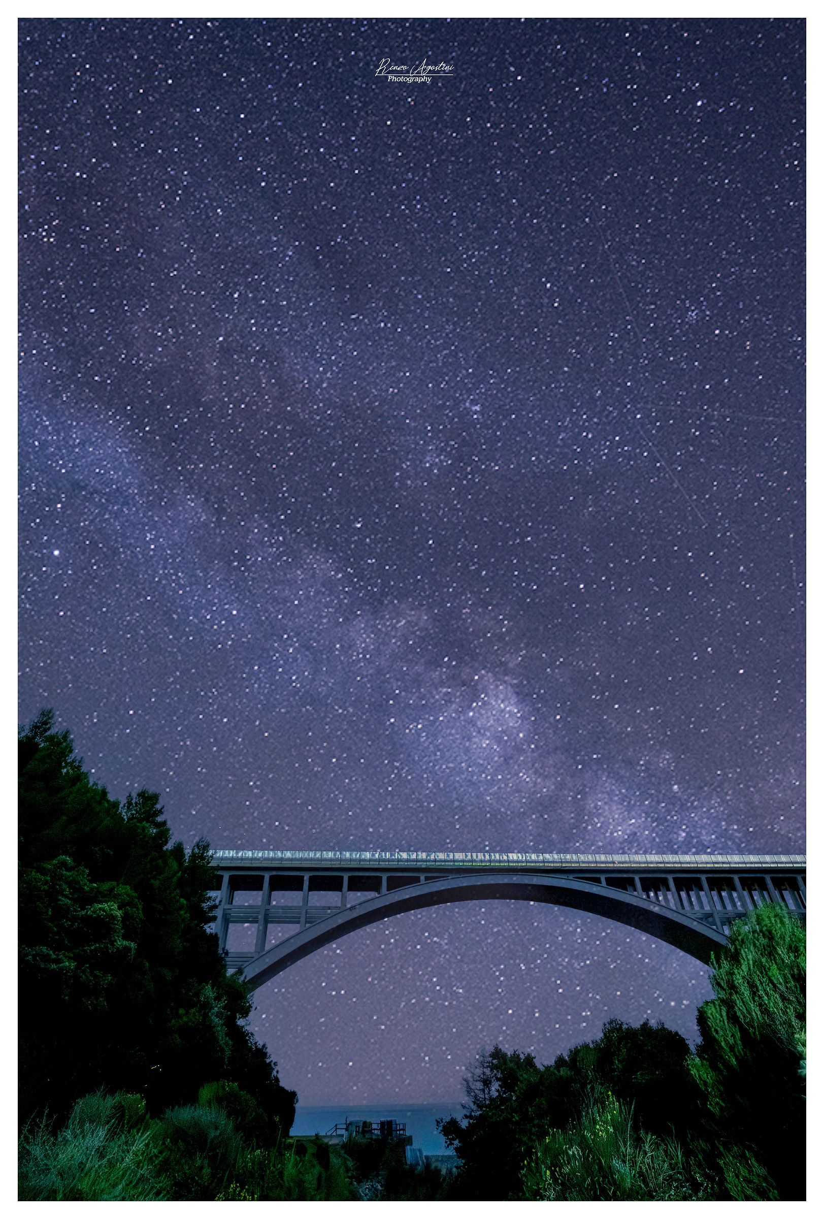 Milky Way at the Calignaia-Livorno Bridge