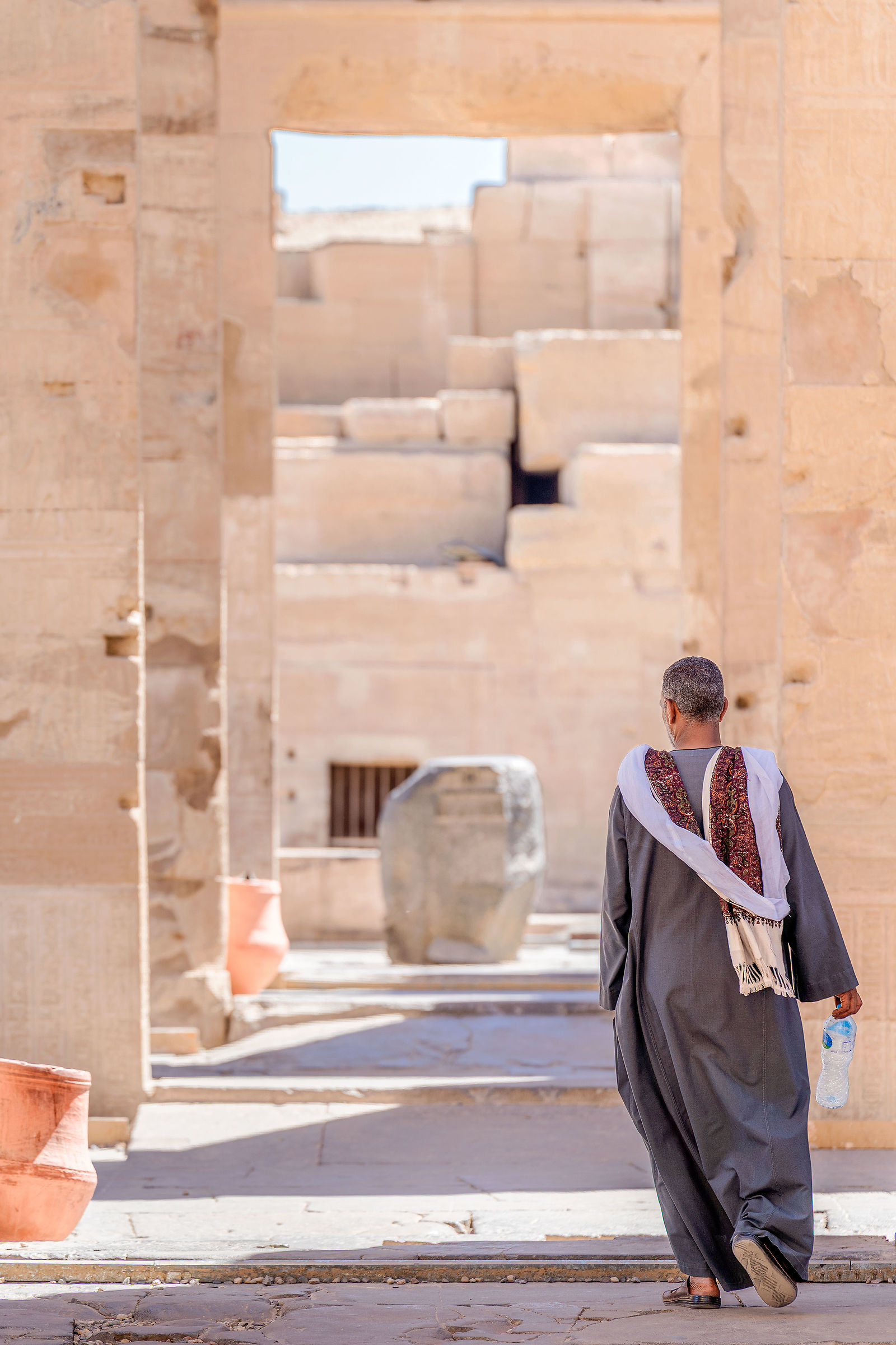 Walking in the temple