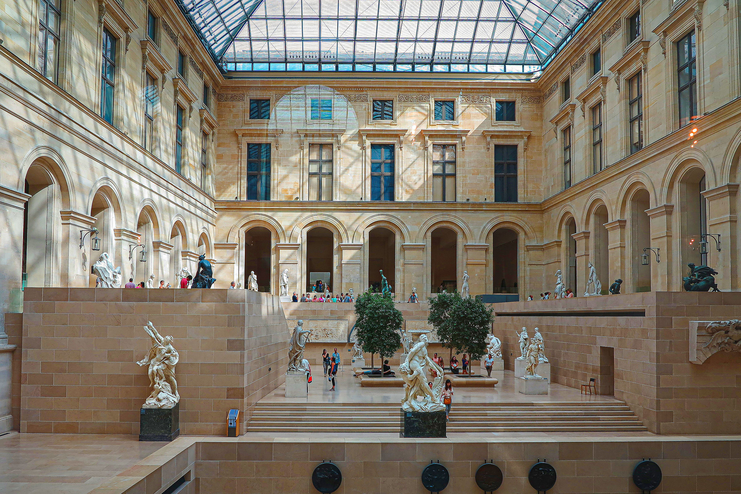 La Puget inside the Louvre Museum in Paris.