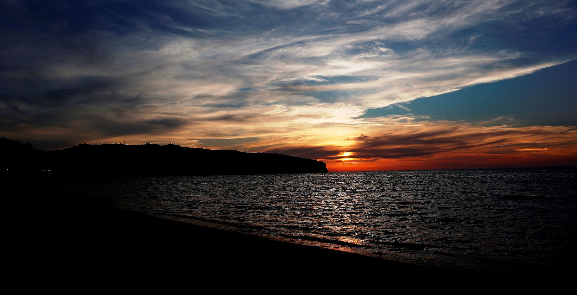 Sunset over the bay
