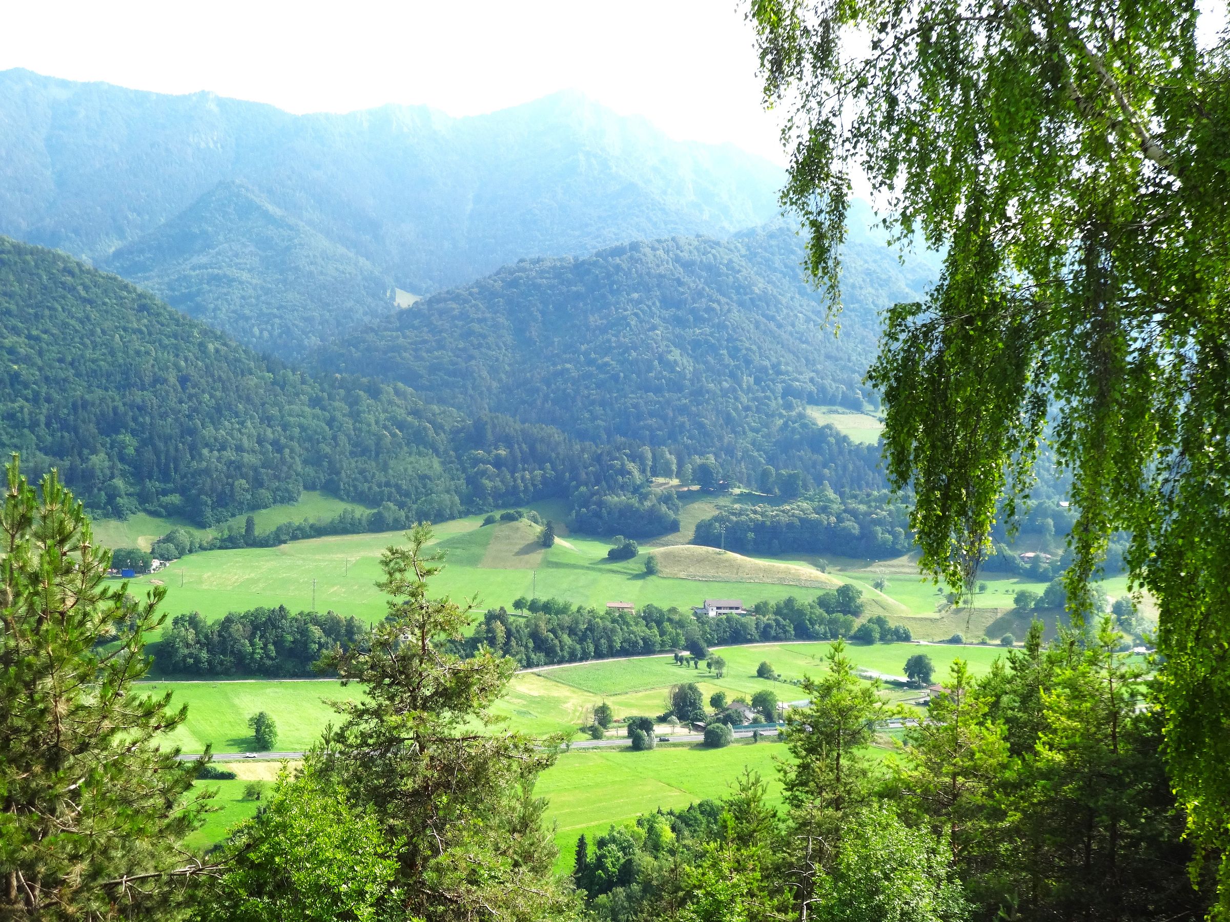 vista panoramica campagne in Clusone