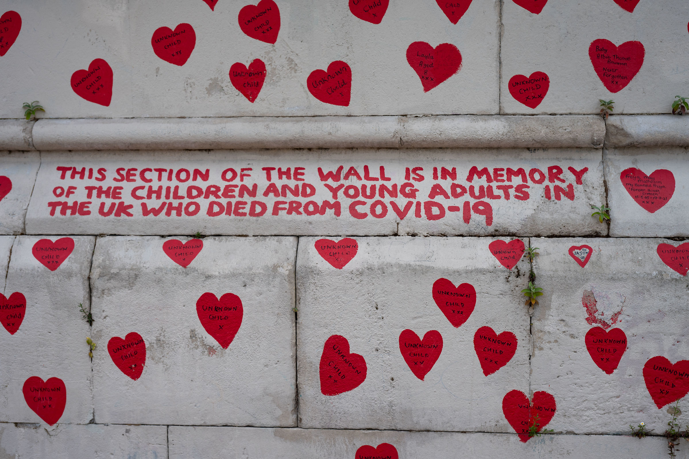 National Covid Memorial Wall - known and unknown