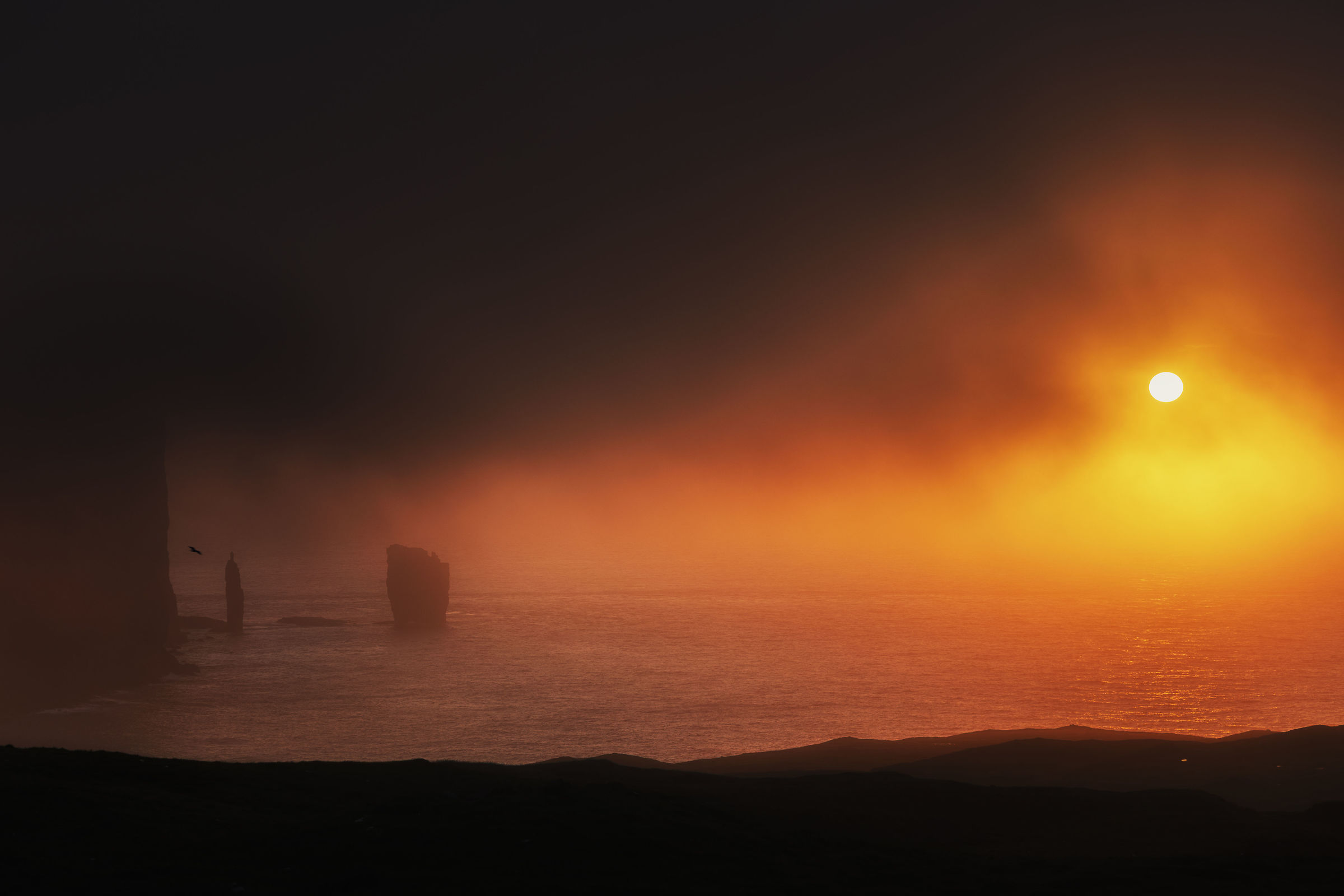 Tramonto alle Faroe