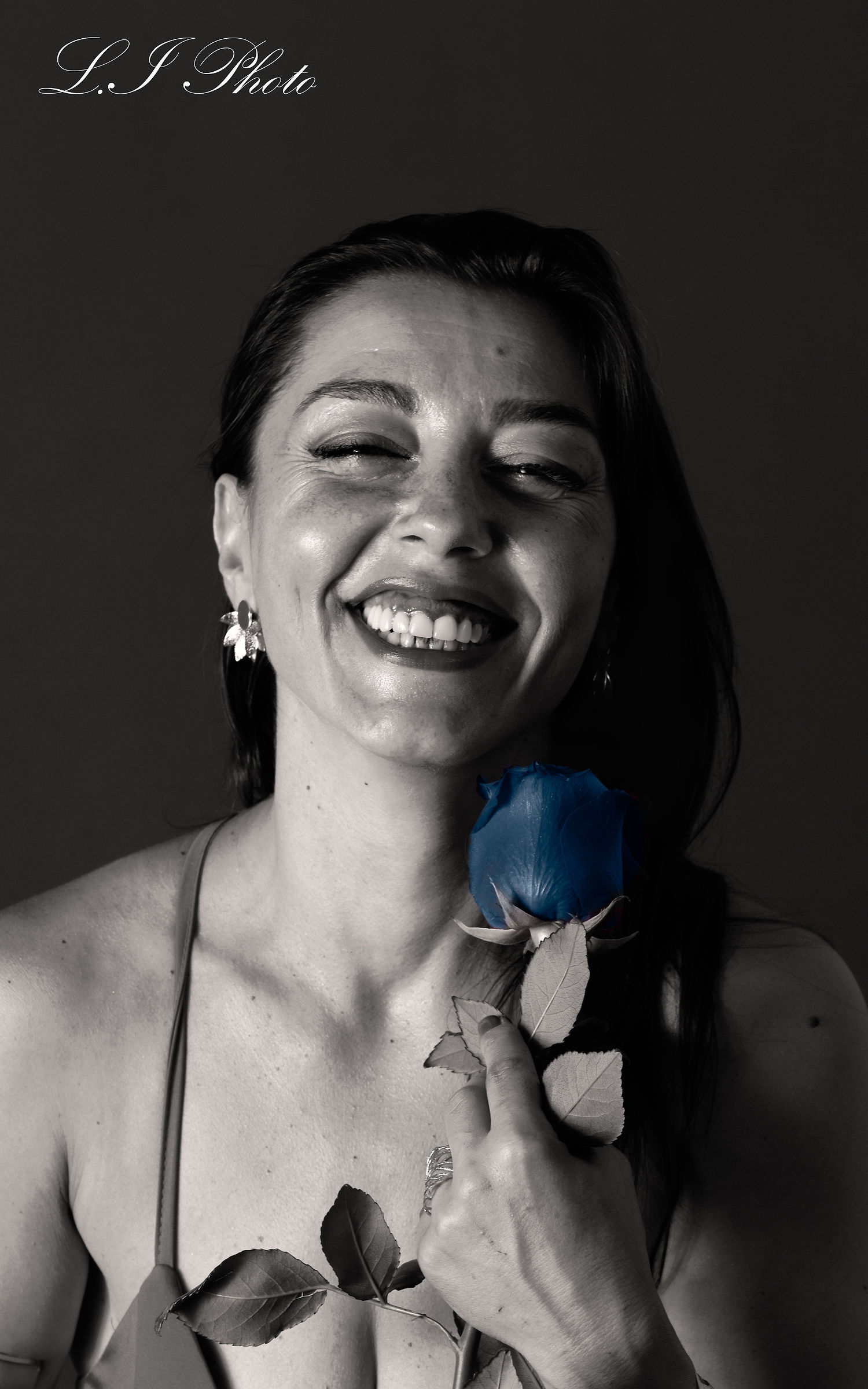 A blue rose