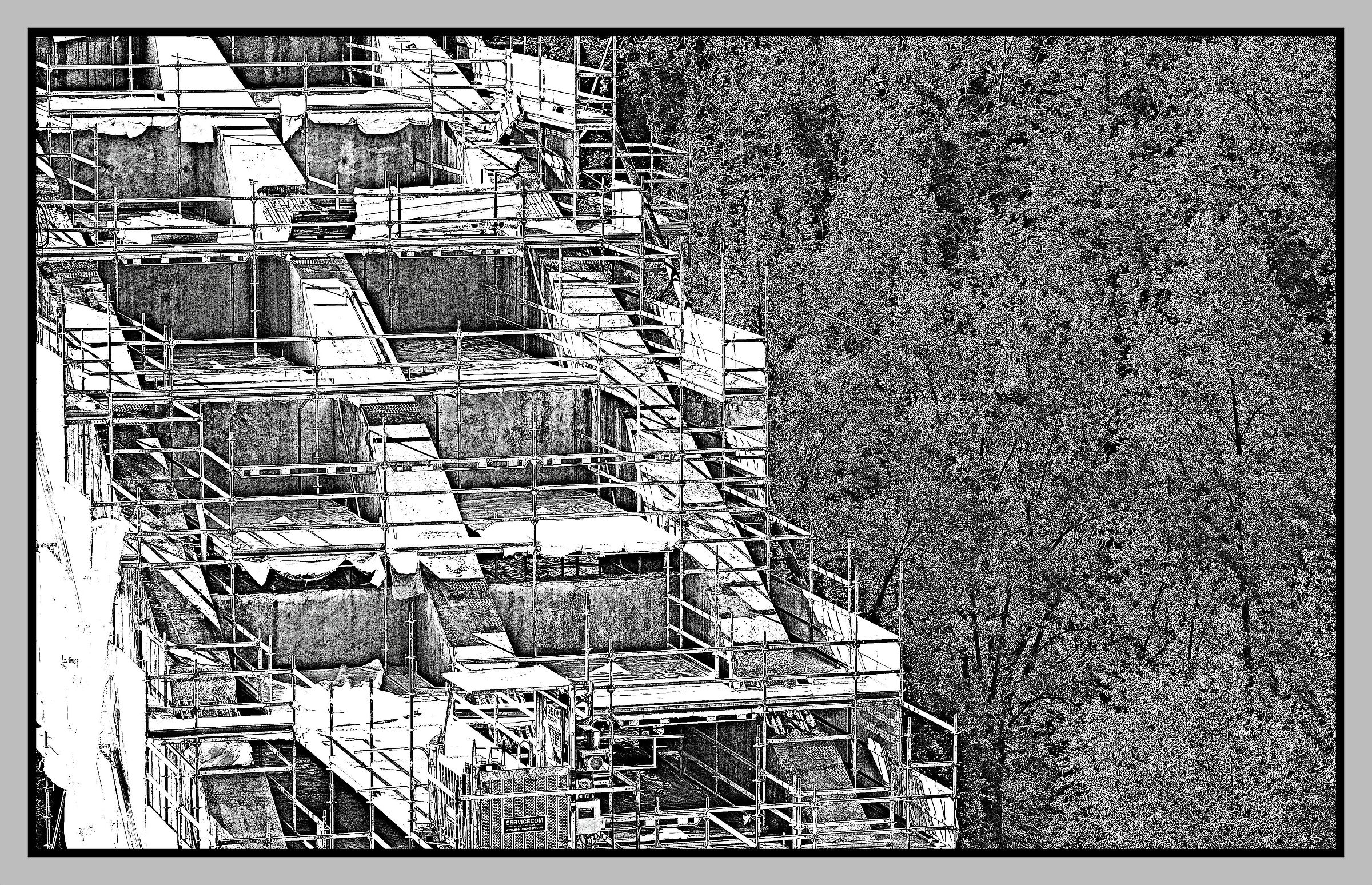 Il cantiere del ponte