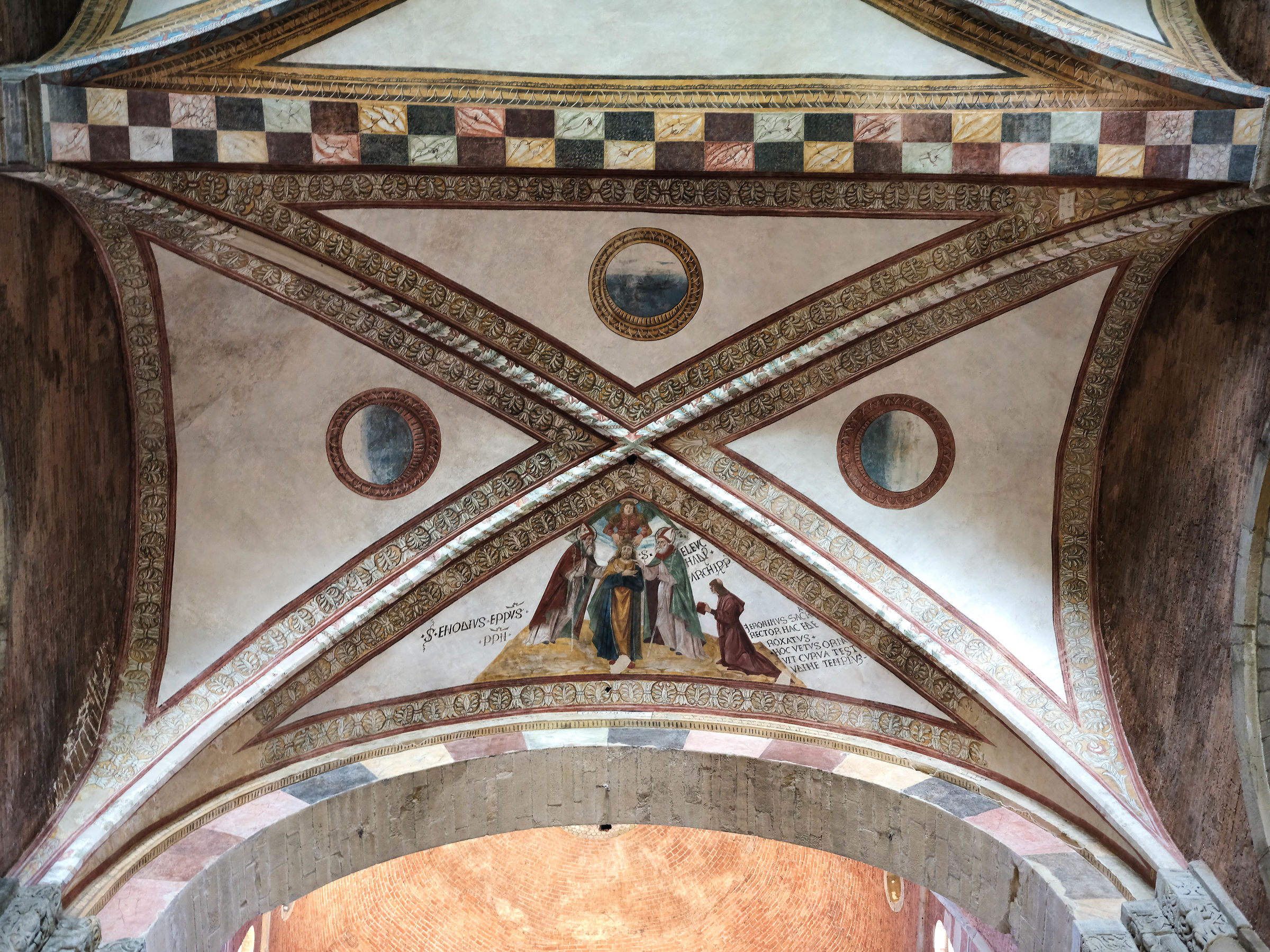 Chiesa di S.Michele Maggiore,Affresco di S.Ennodio