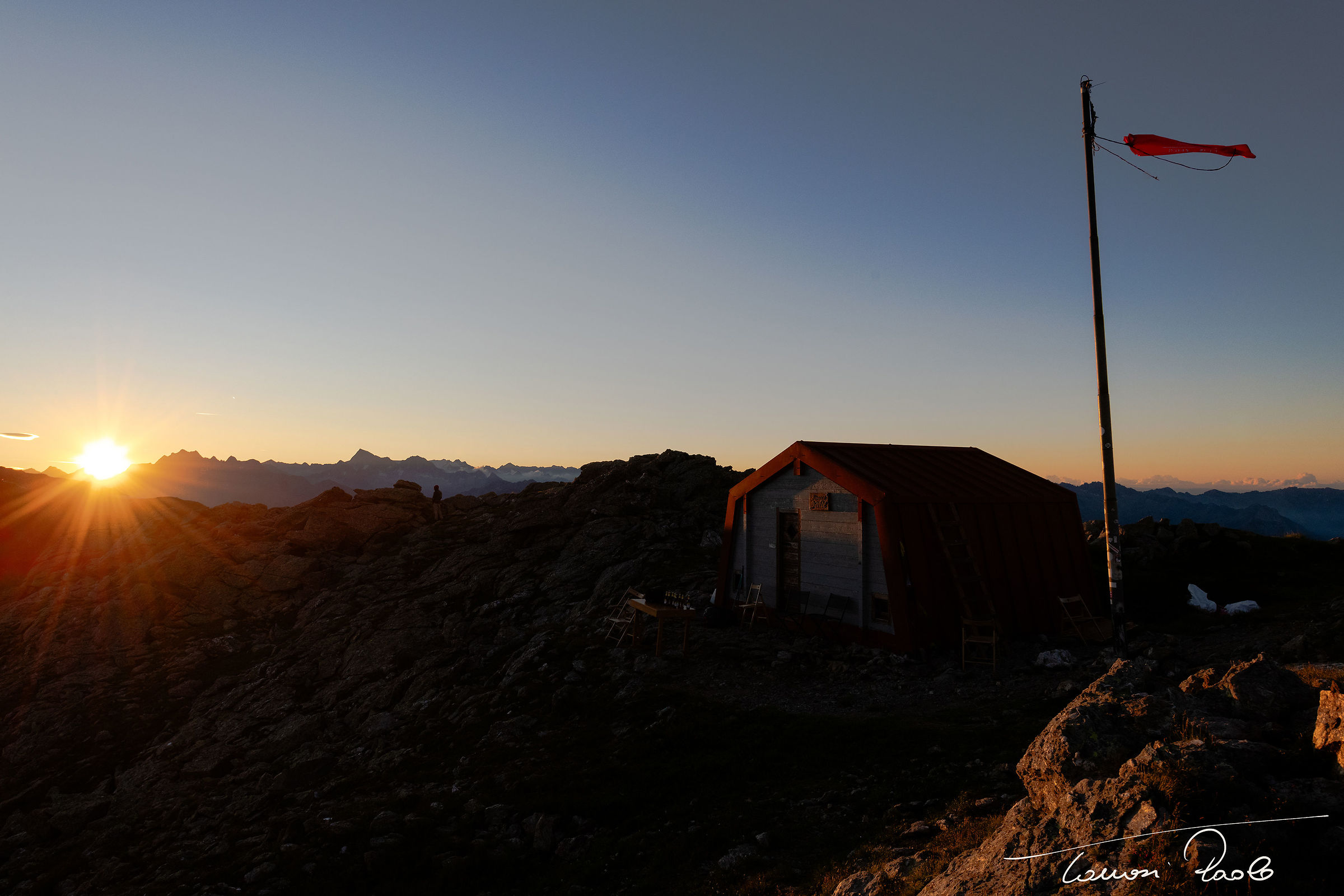 Sunrise from the Davide bivouac