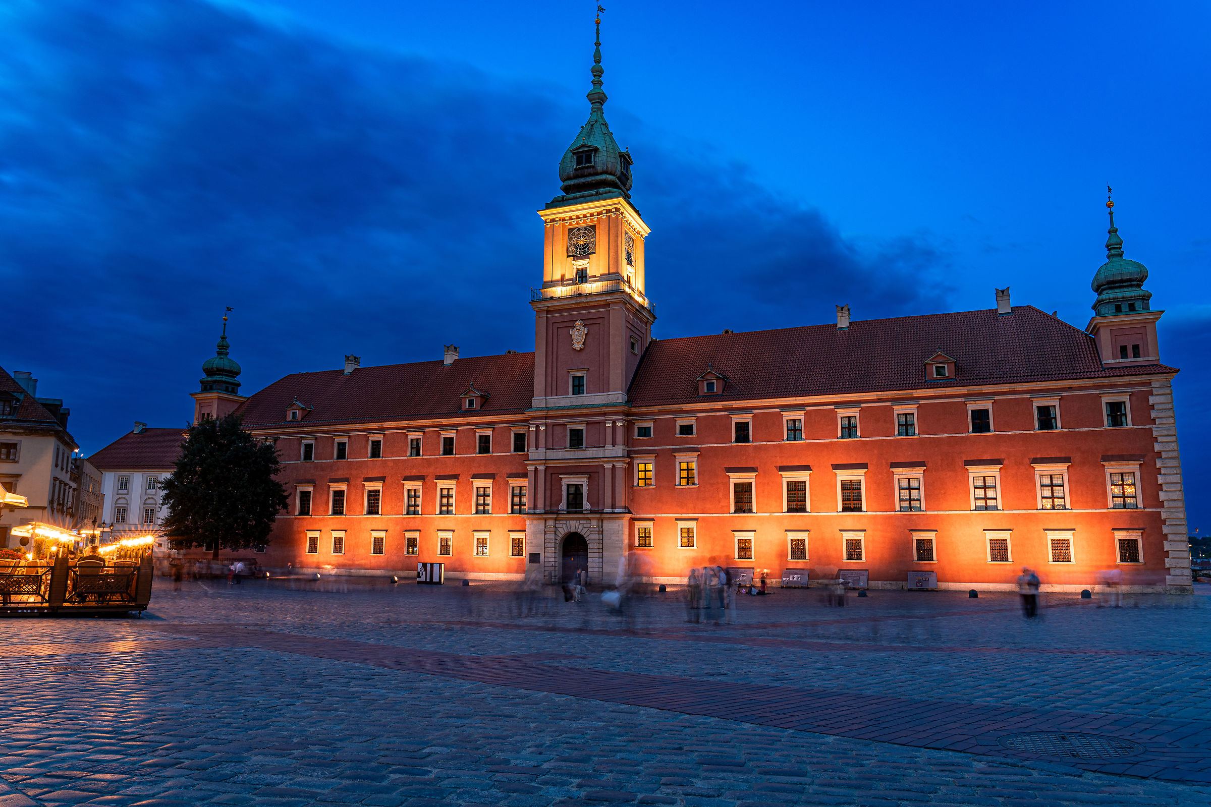 The Royal Castle of Warsaw at the blue hour