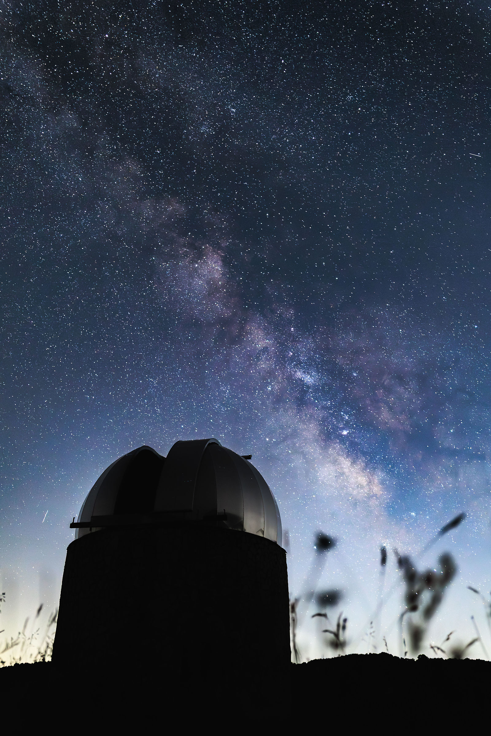 VIA lattea con osservatorio
