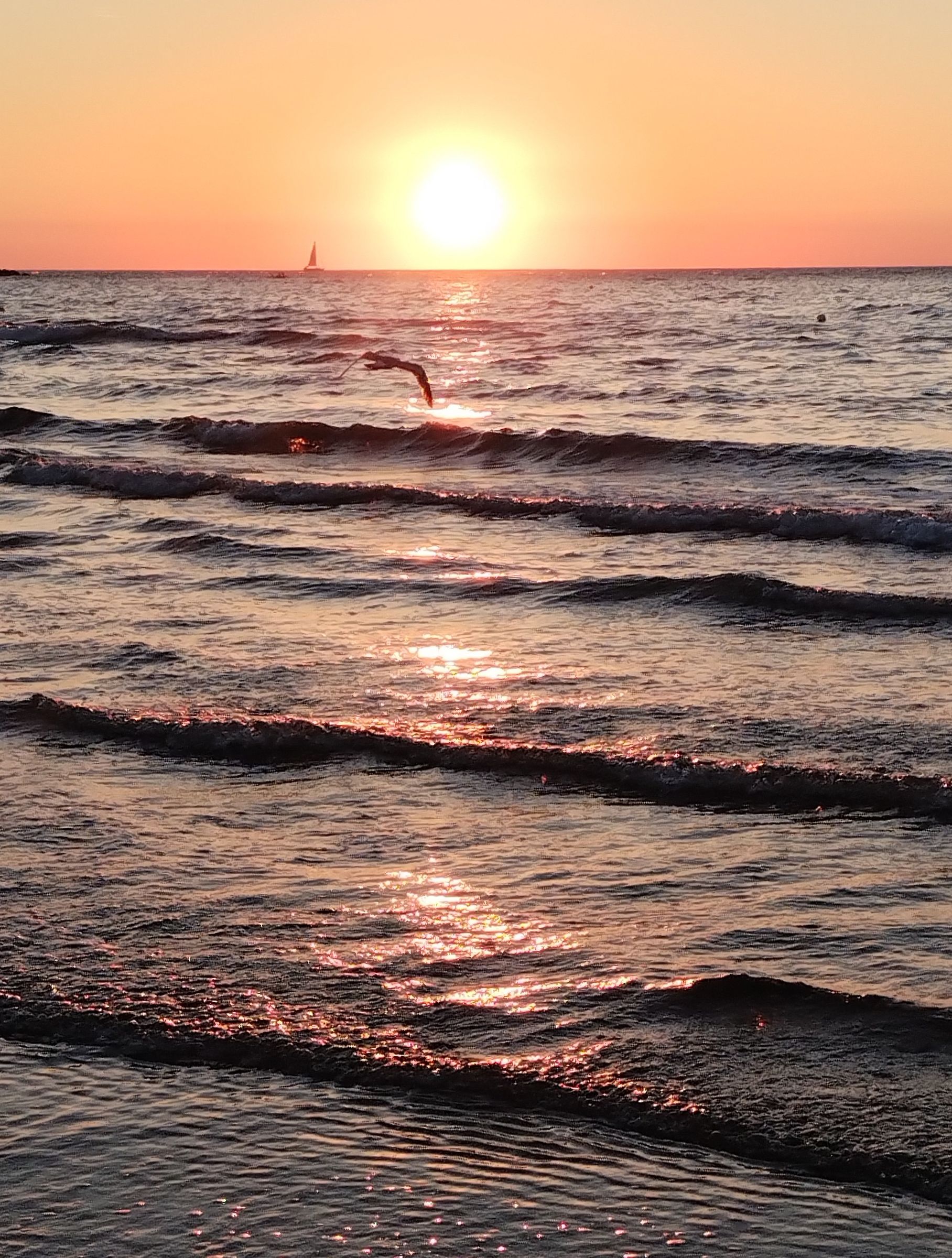 la spiaggia all'alba