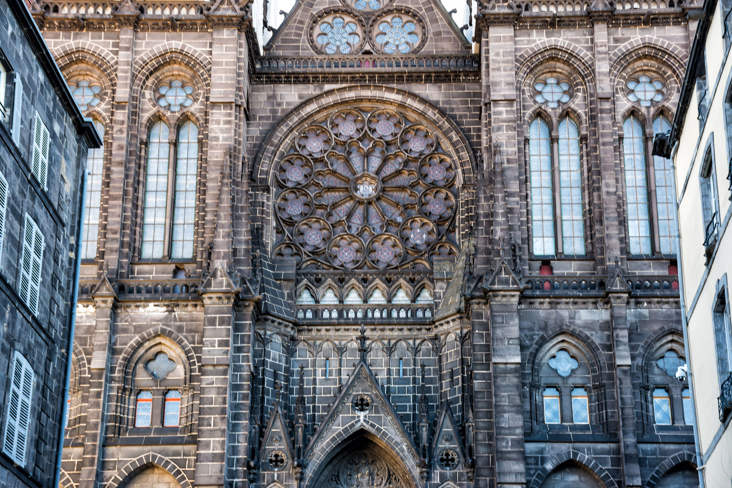 The façade of the cathedral