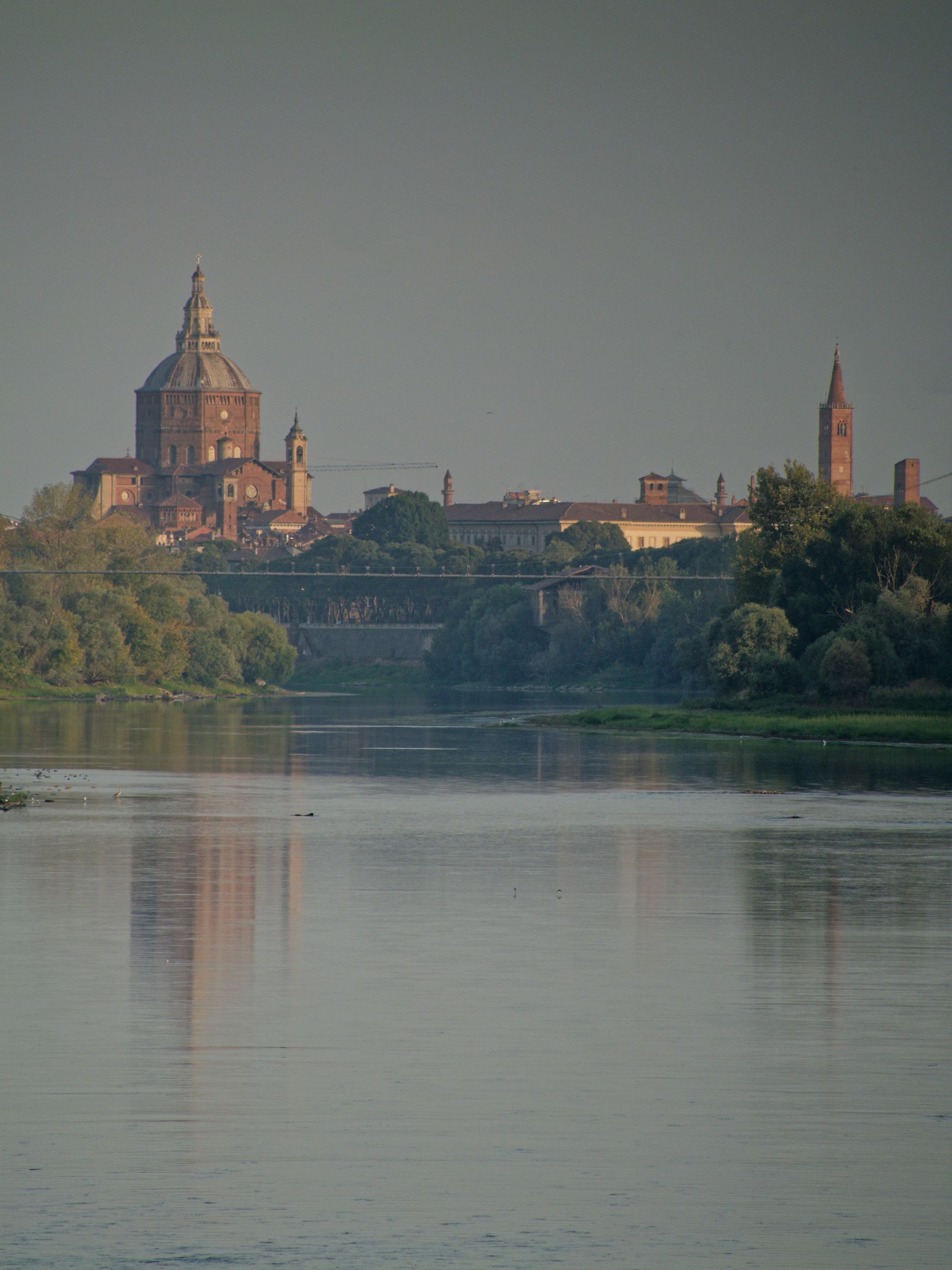 Morning on the river as the city is waking up