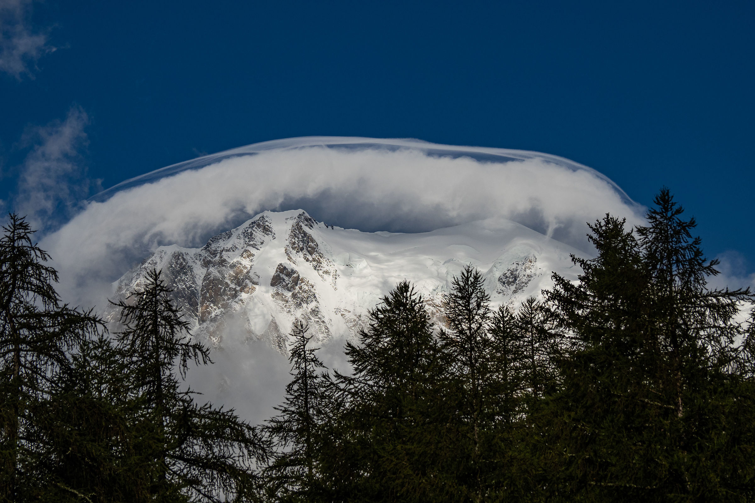 "Cappuccio" sul Monte Bianco dalla Val Ferret