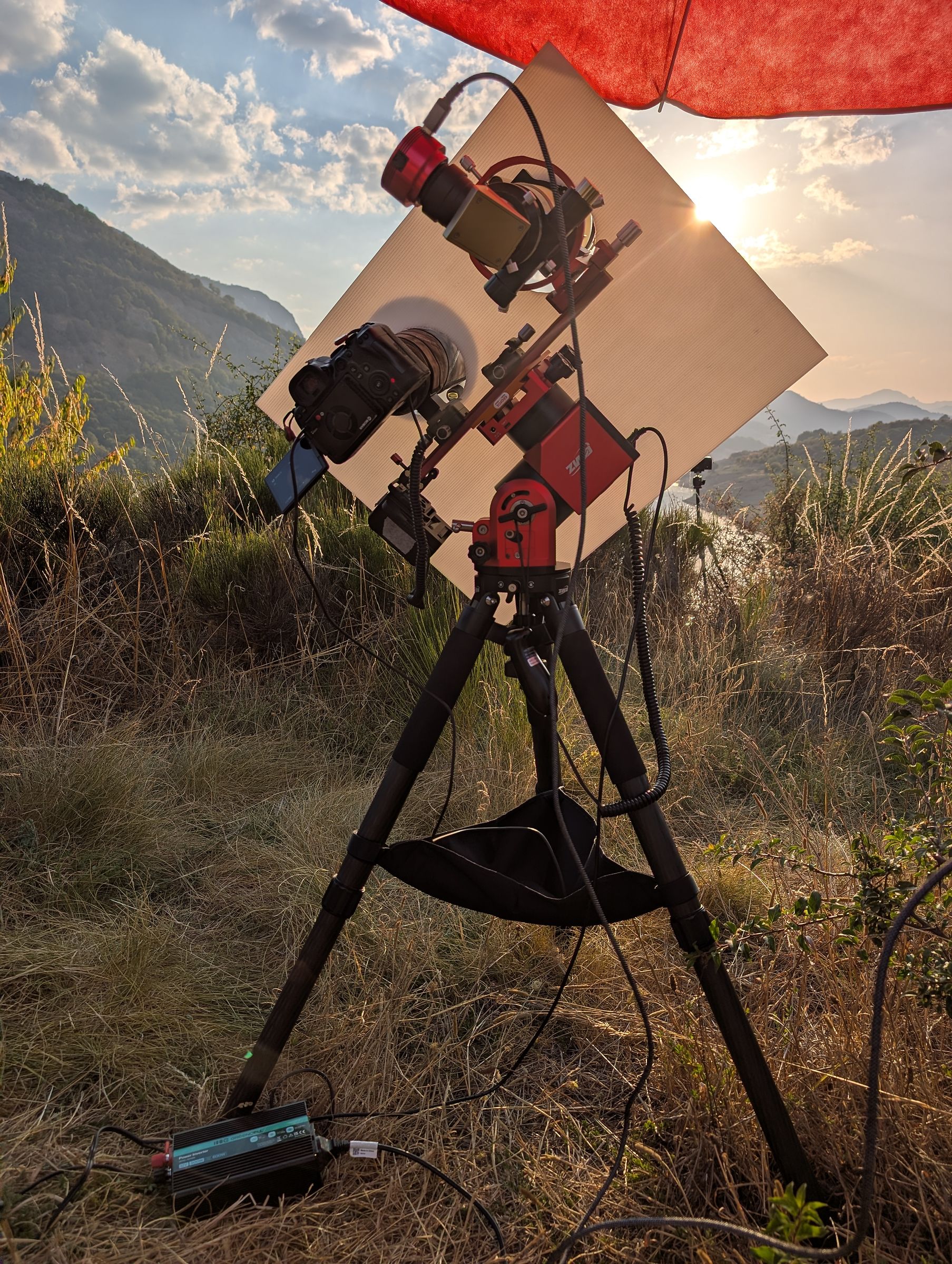 setup durante eclissi _ Asturie