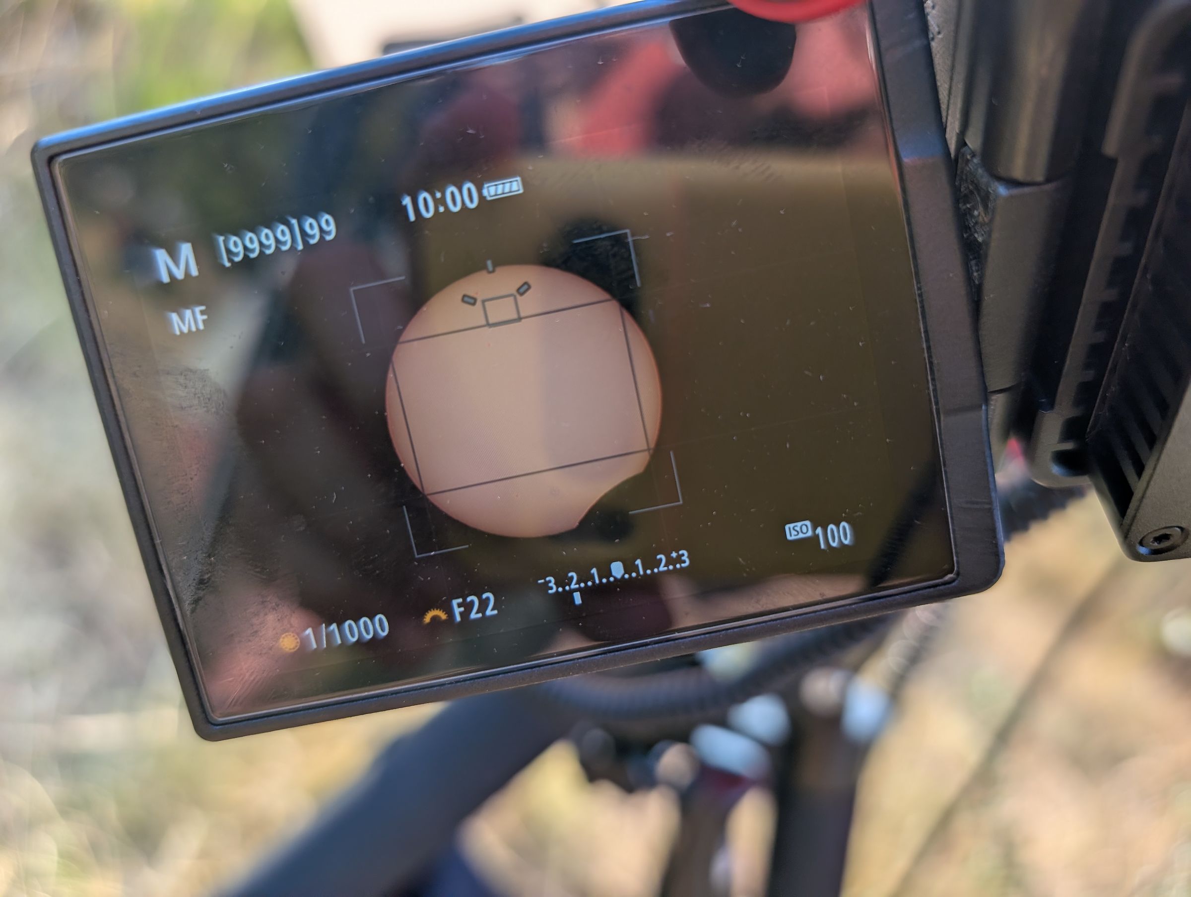 rispresa con canon in banda visibile