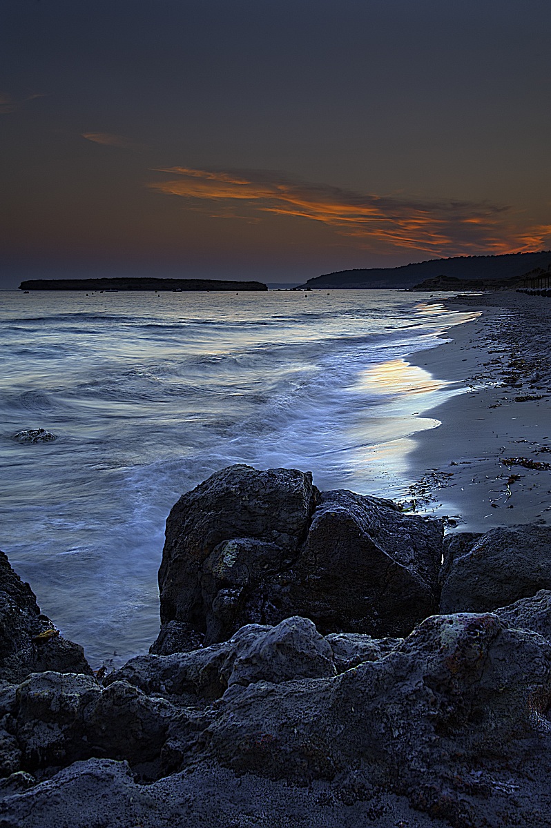 Menorca - Beach of St. Tomas at sunset