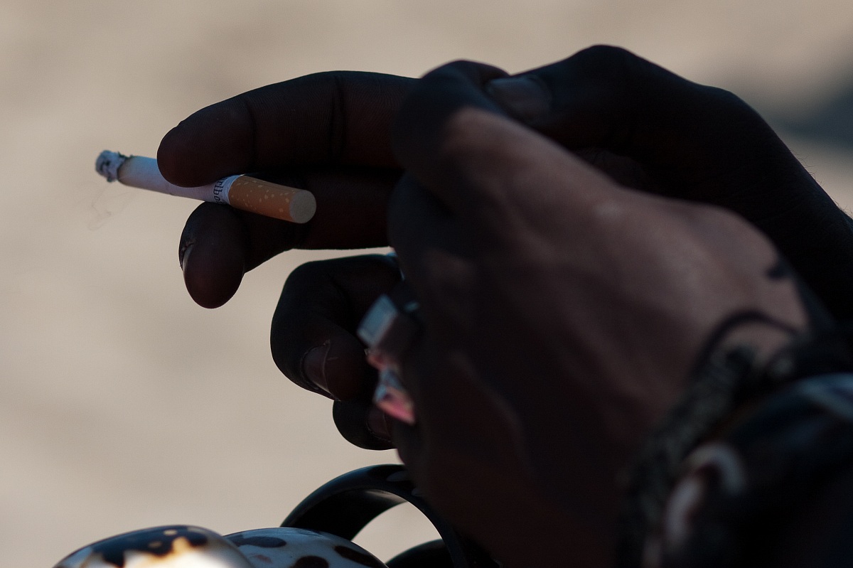 The hand and a cigarette