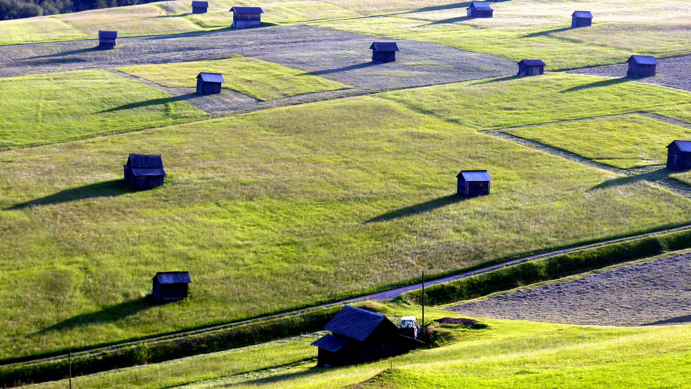 Alpine landscape at sunset