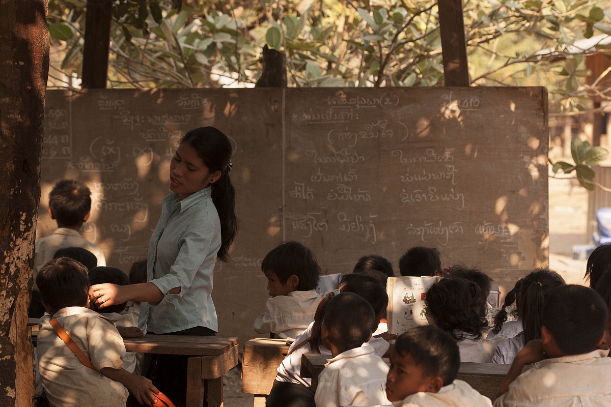 scuola di un villaggio nei pressi di Tat Lo
